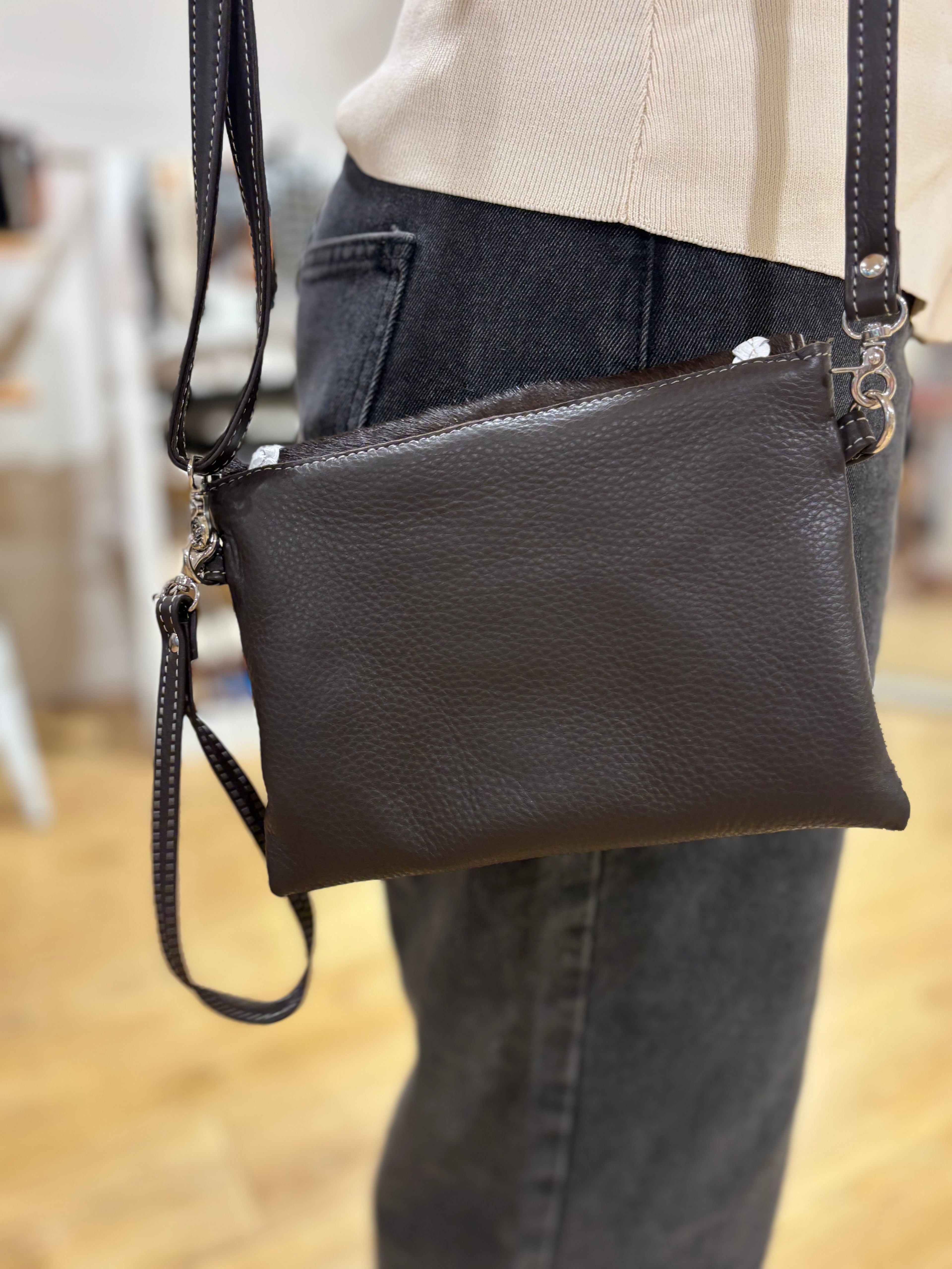 Small Boho Bag with leather stitch
