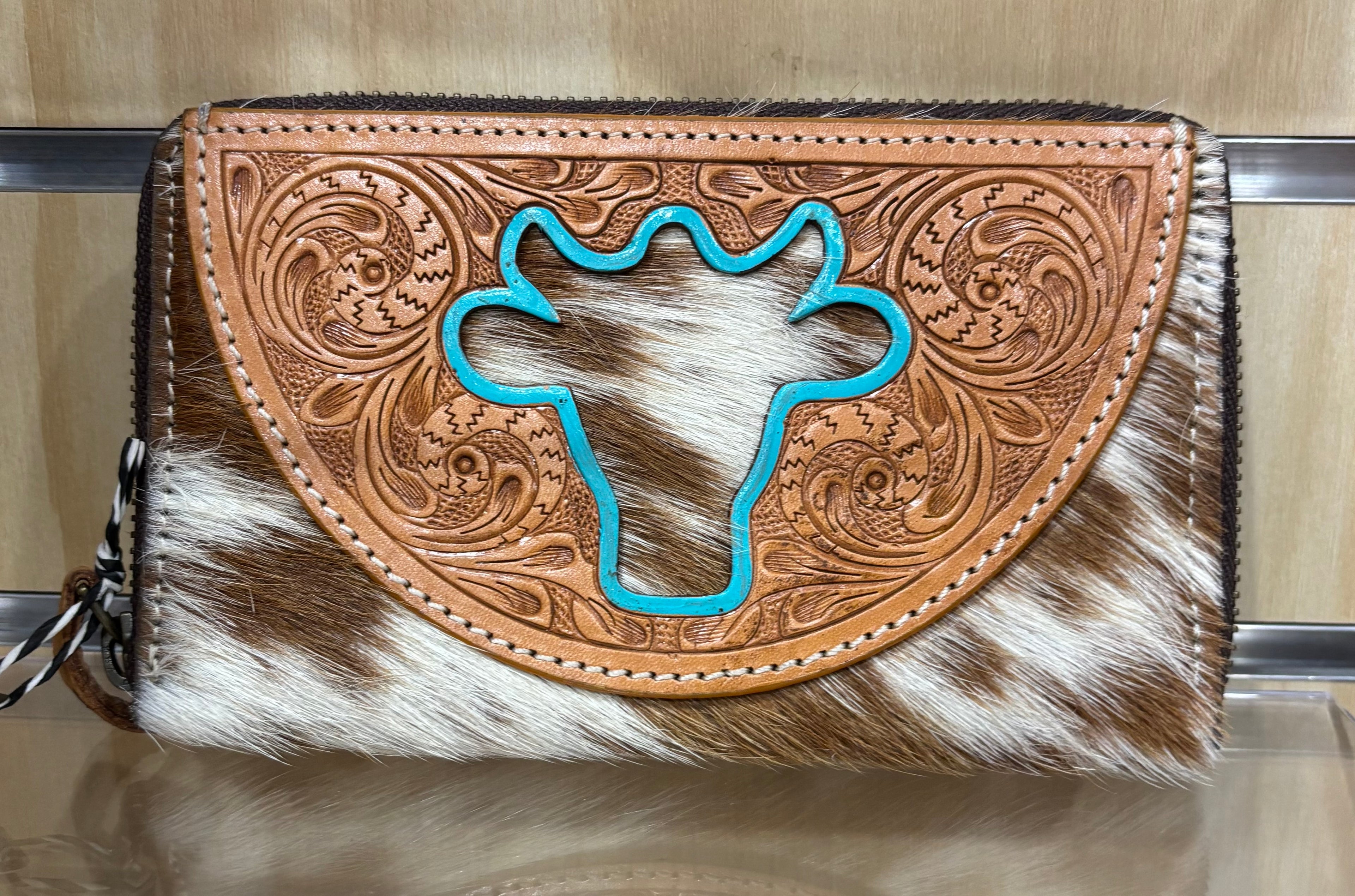 Bullhead Cowhide Tooling Leather small wallet
