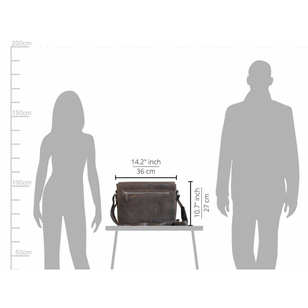 Leather Laptop Bag Berlin - Brown GW588BRN