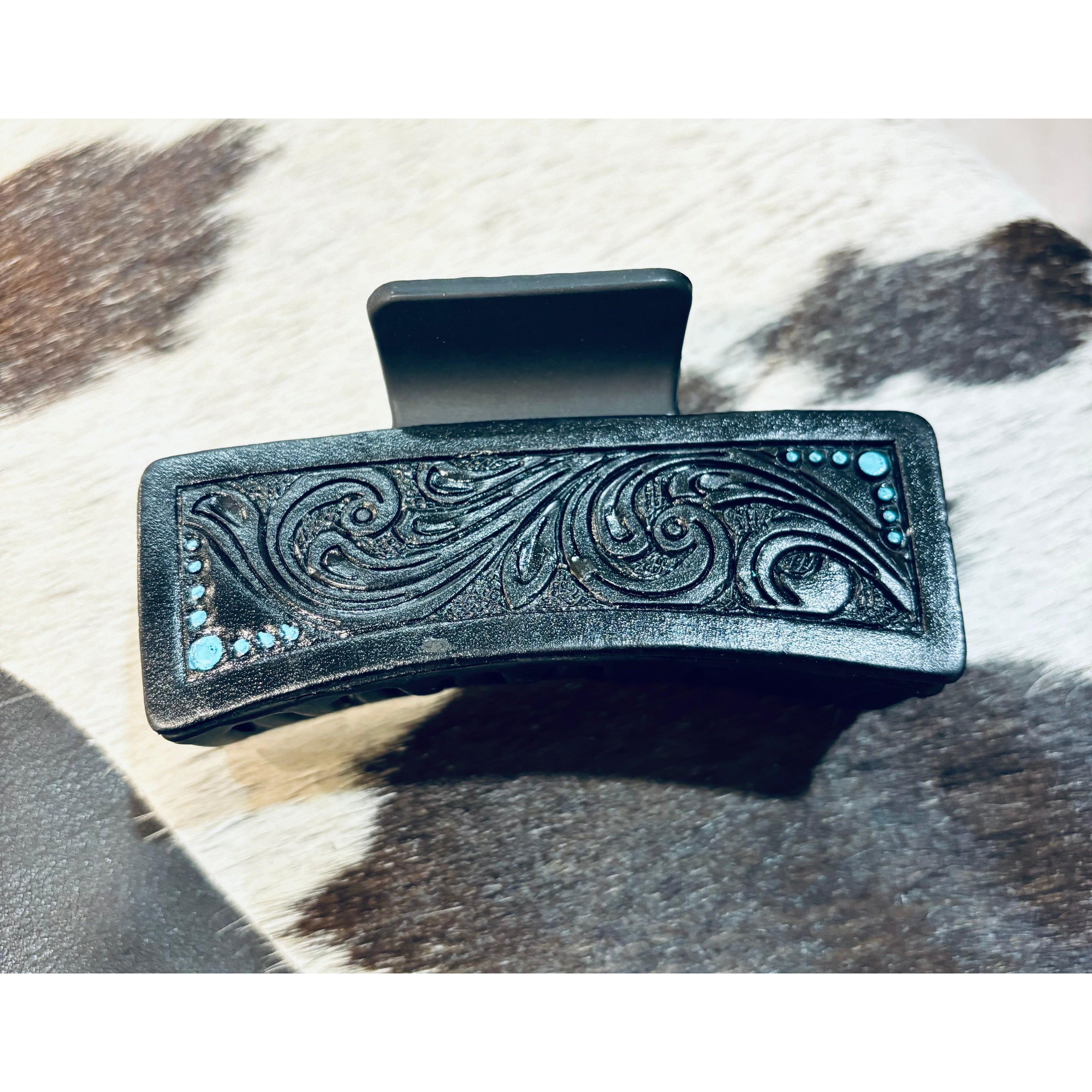 Tooling Leather Hair Clip