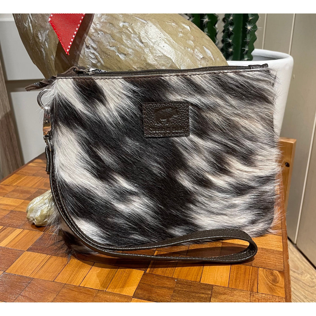 Midi Hide Chocolate Clutch