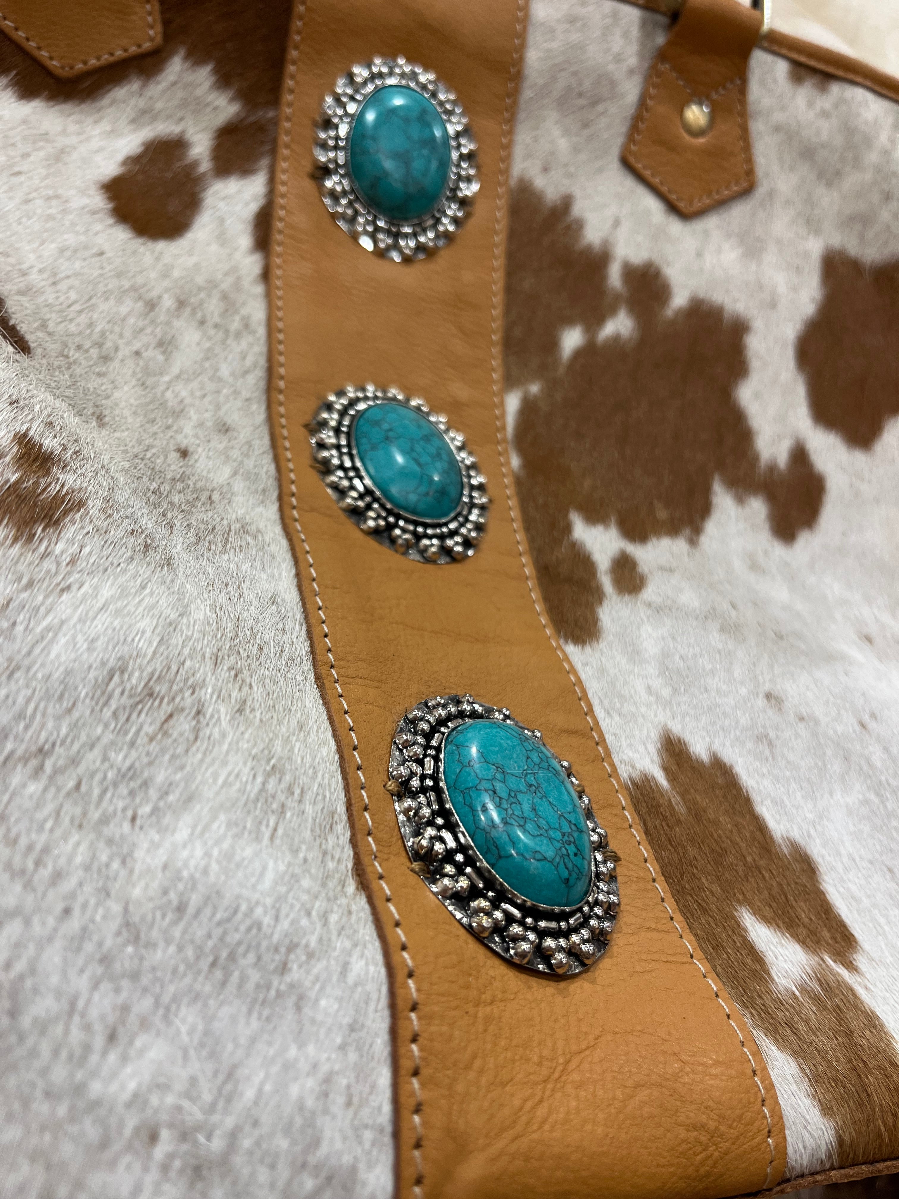 The Yellowstone Handbag with turquoise detail