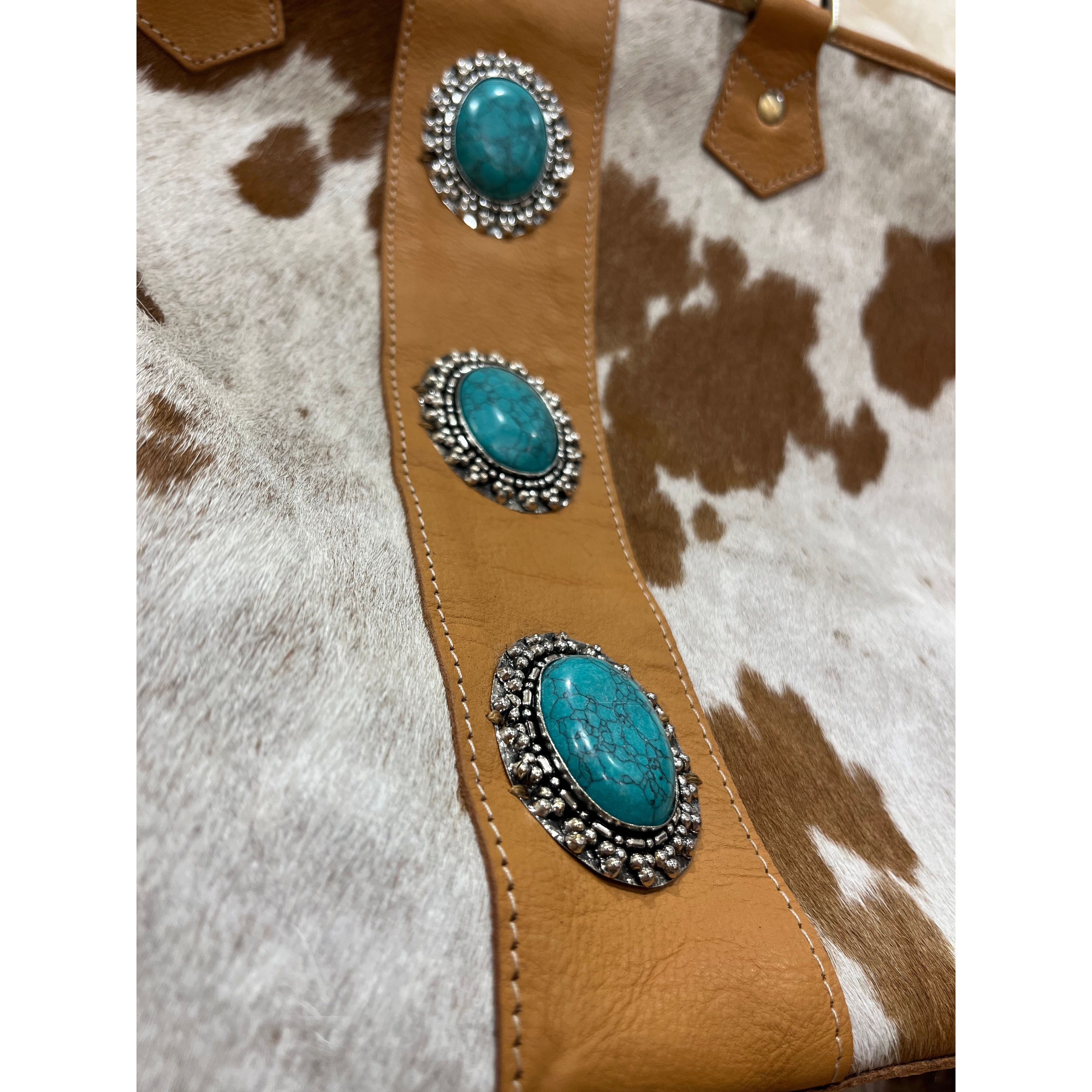 The Yellowstone Handbag with turquoise detail