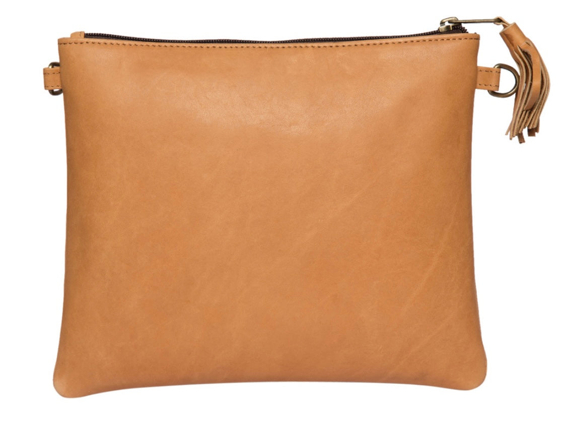 Painted Horses Leather Clutch Bag