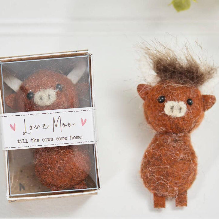 Tiny World - Highland Cow Keepsake 6cm