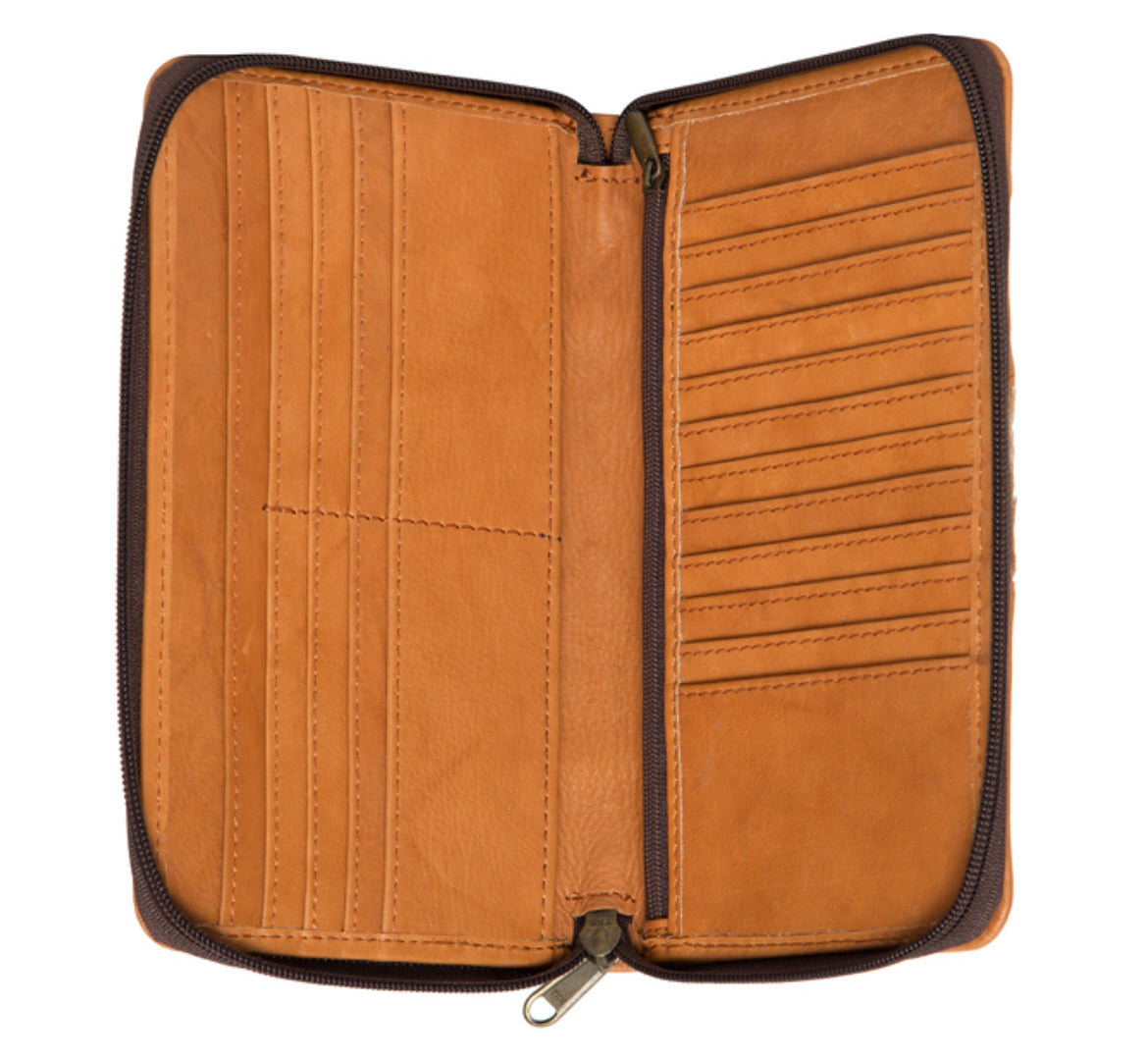 Tan Weave Wallet