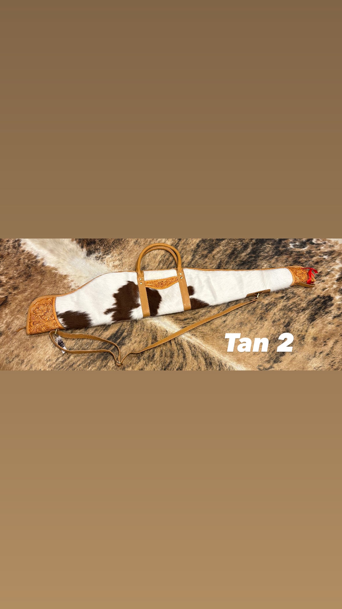 Rifle / Gun Case Cowhide and Tooling - Gun