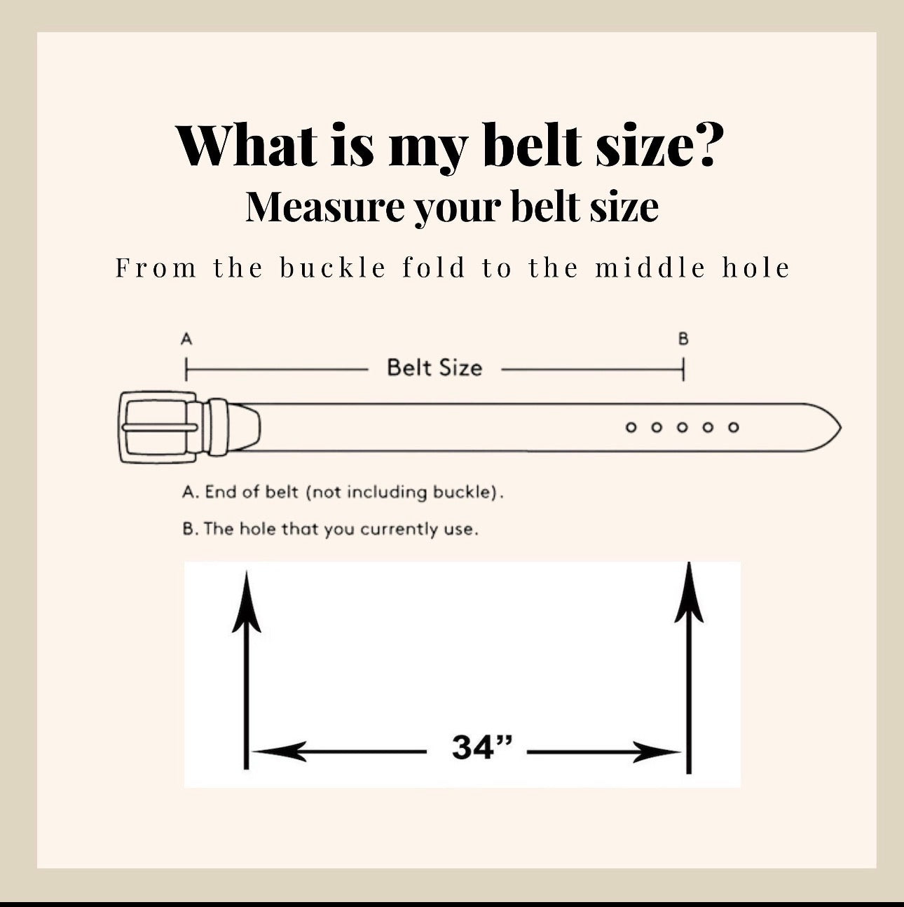Leather Belt with Etched gold buckle