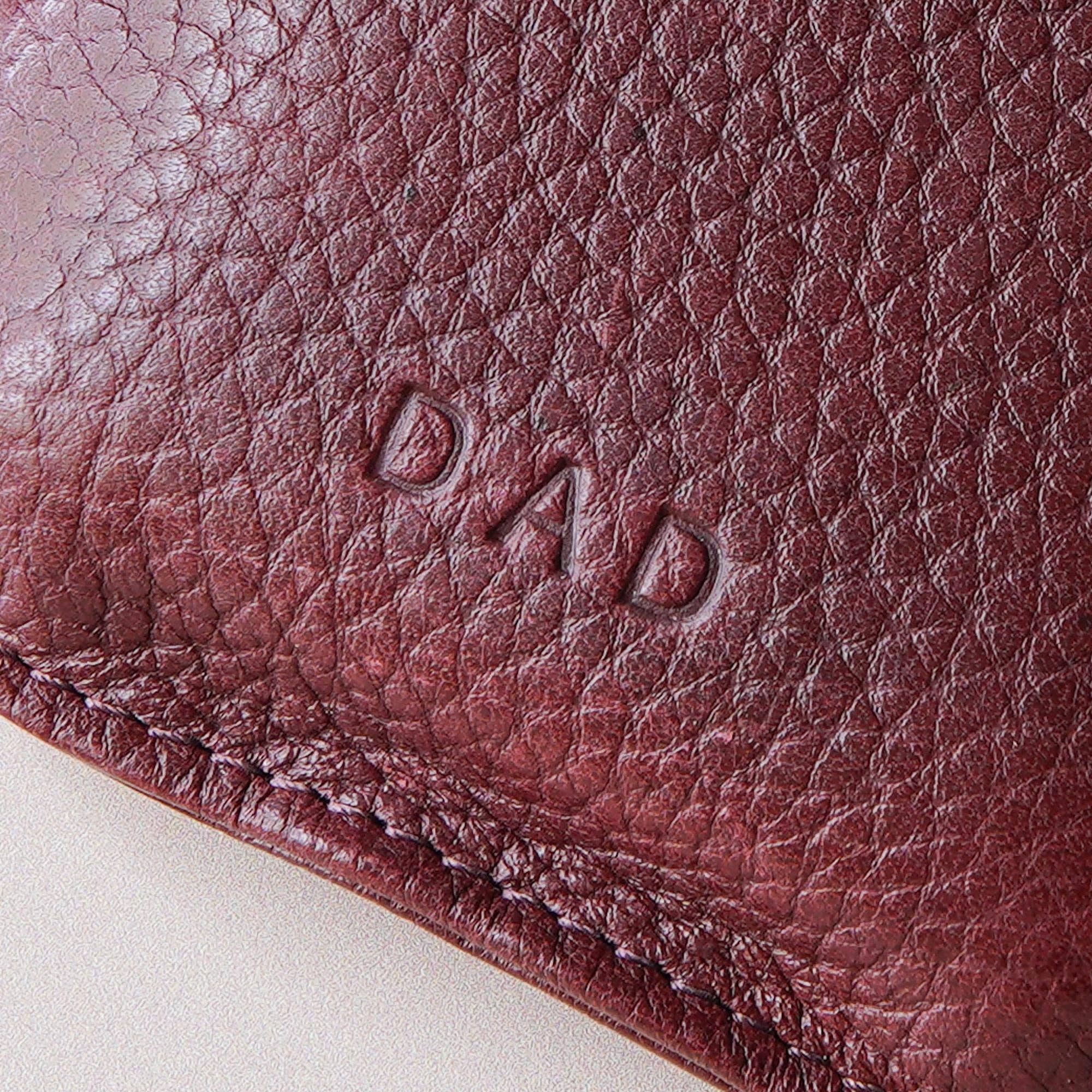 Copper Hip Flask With Pebble Grain Leather Sleeve - Cherry