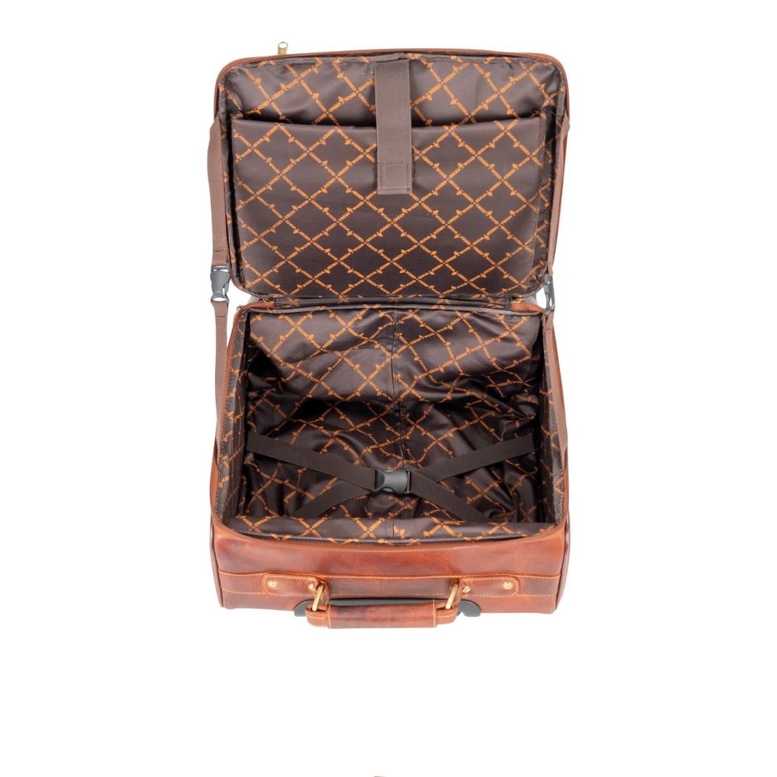 Travel Leather Pilot Briefcase with wheels