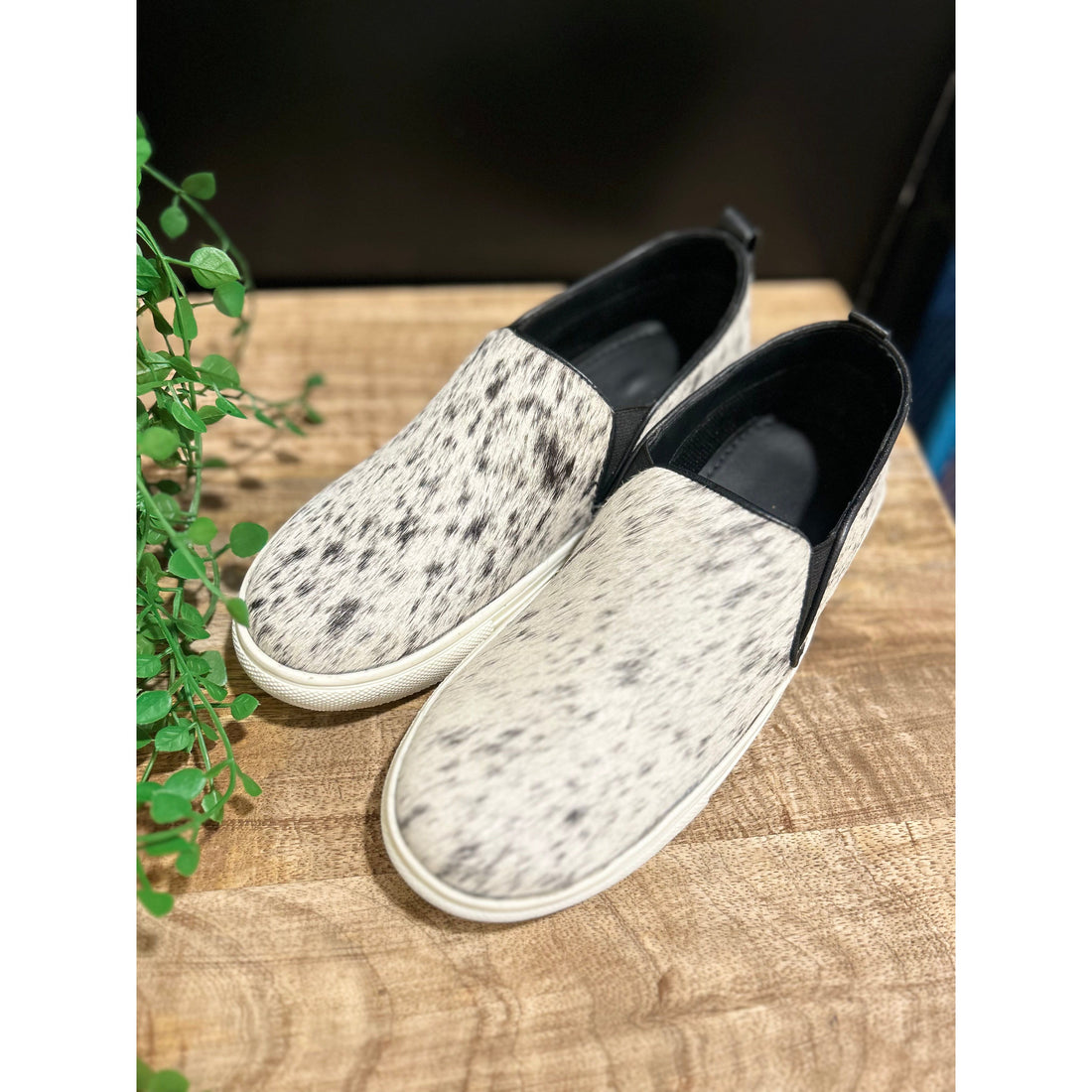 Slip on Black and White Shoes Size 37 