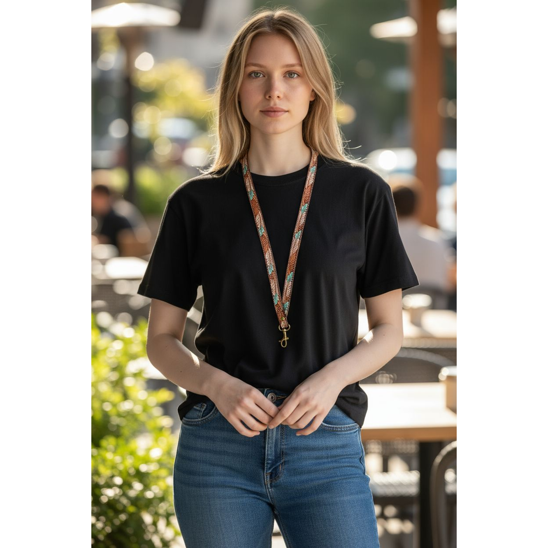 Genuine Leather Western Lanyard