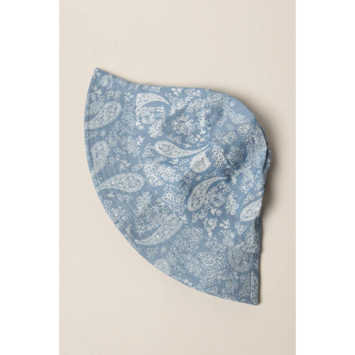 Paisley Print Denim Cotton Bucket Hat