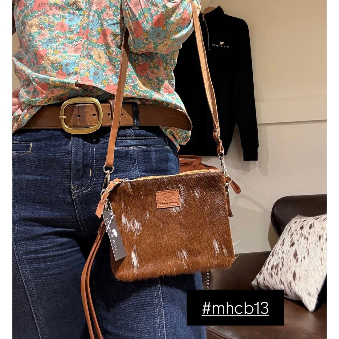 Midi Hide Clutch/ Crossbody bag