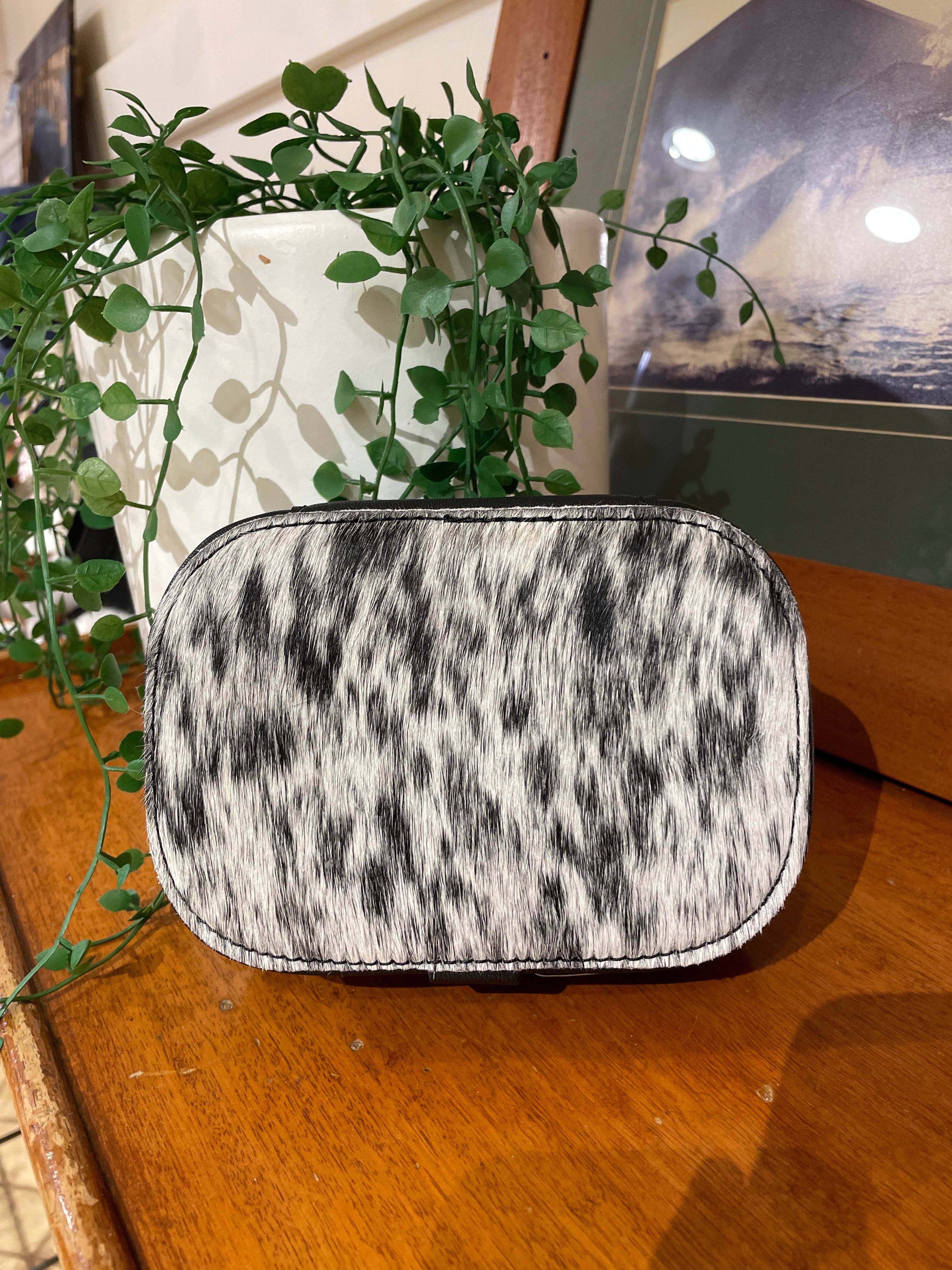 Small Hide and Leather Jewellery Box