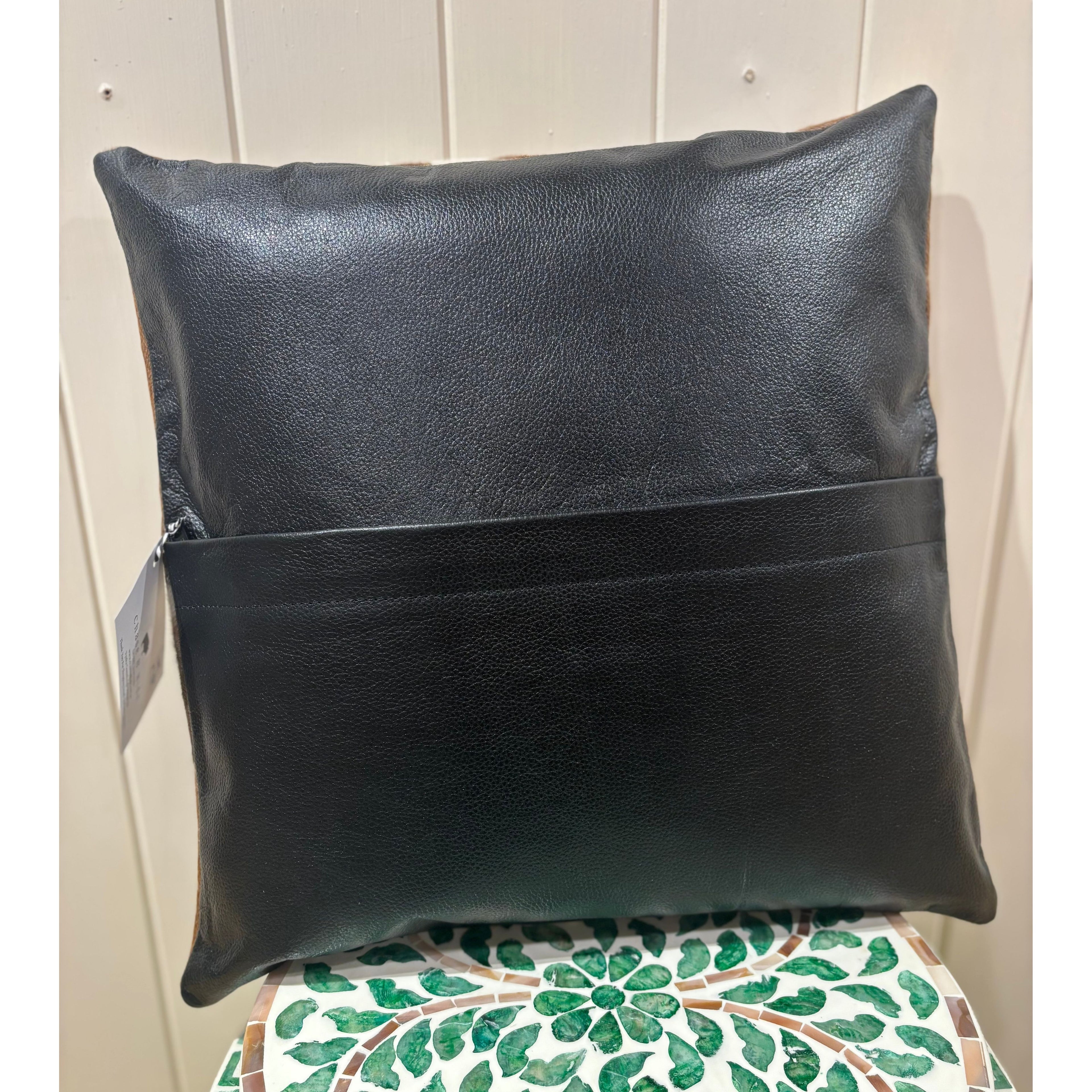 Hide and leather Cushion