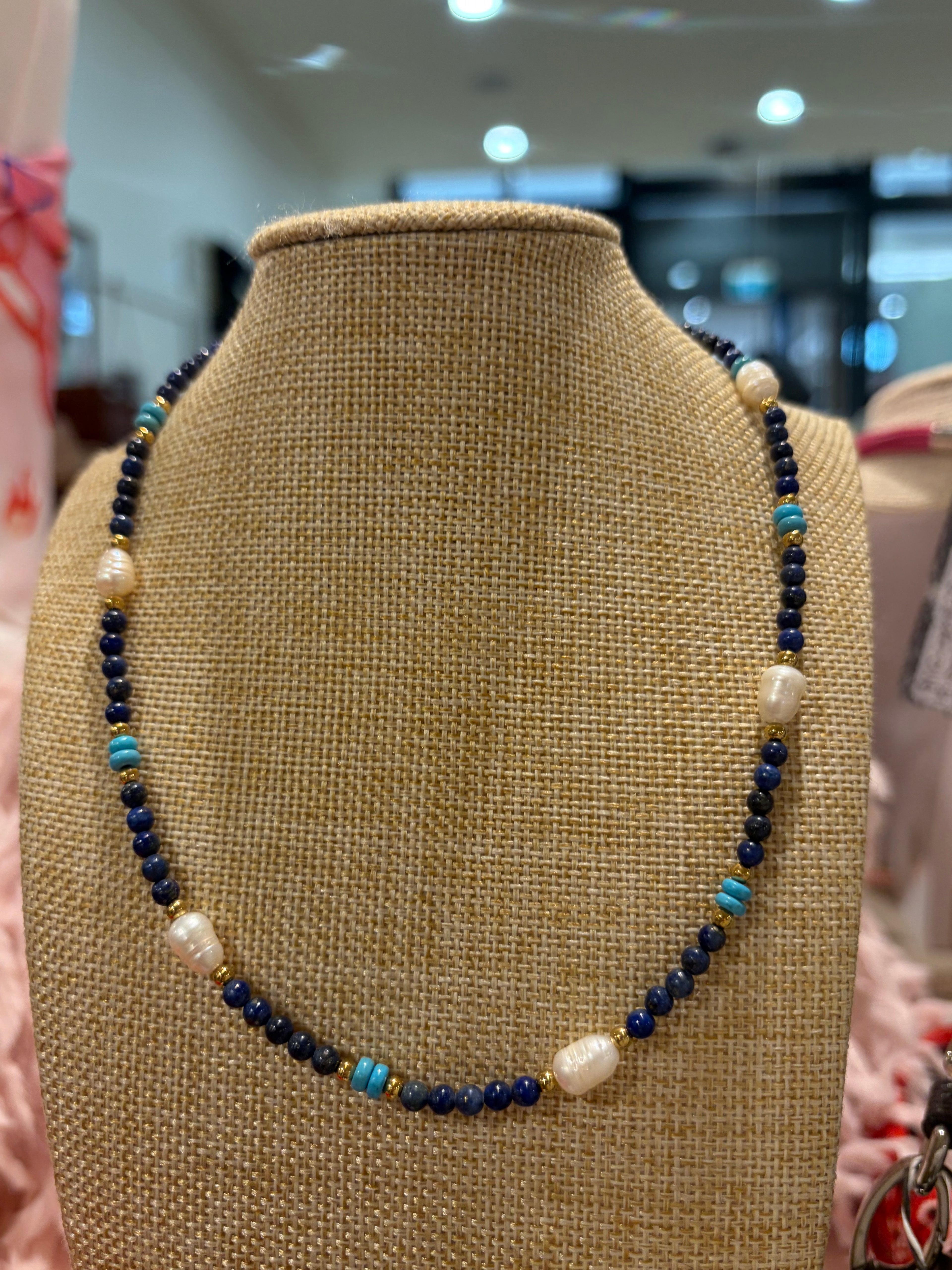 Blue Beaded Necklace