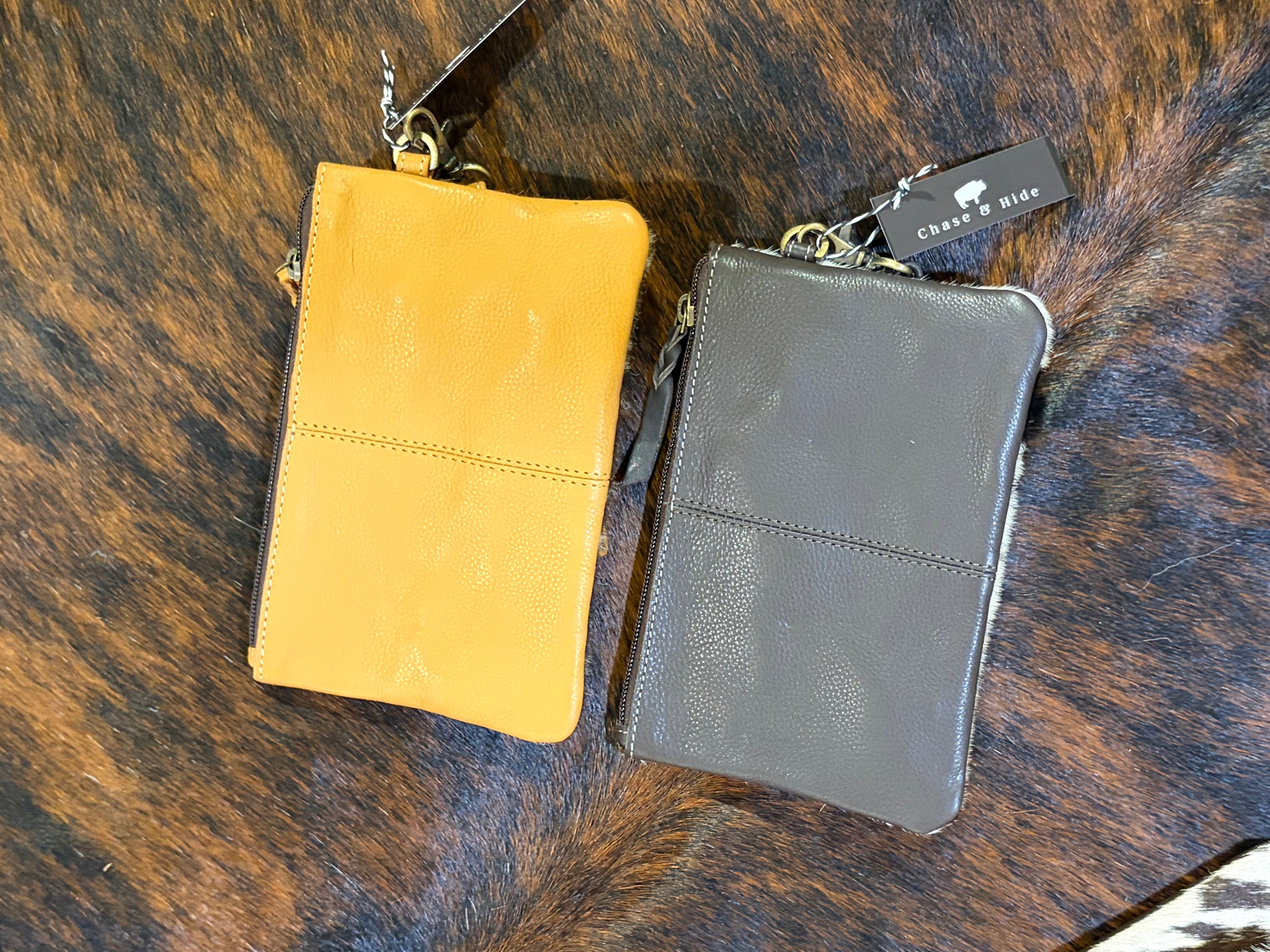 Mia Hide & Tooled Leather Clutch