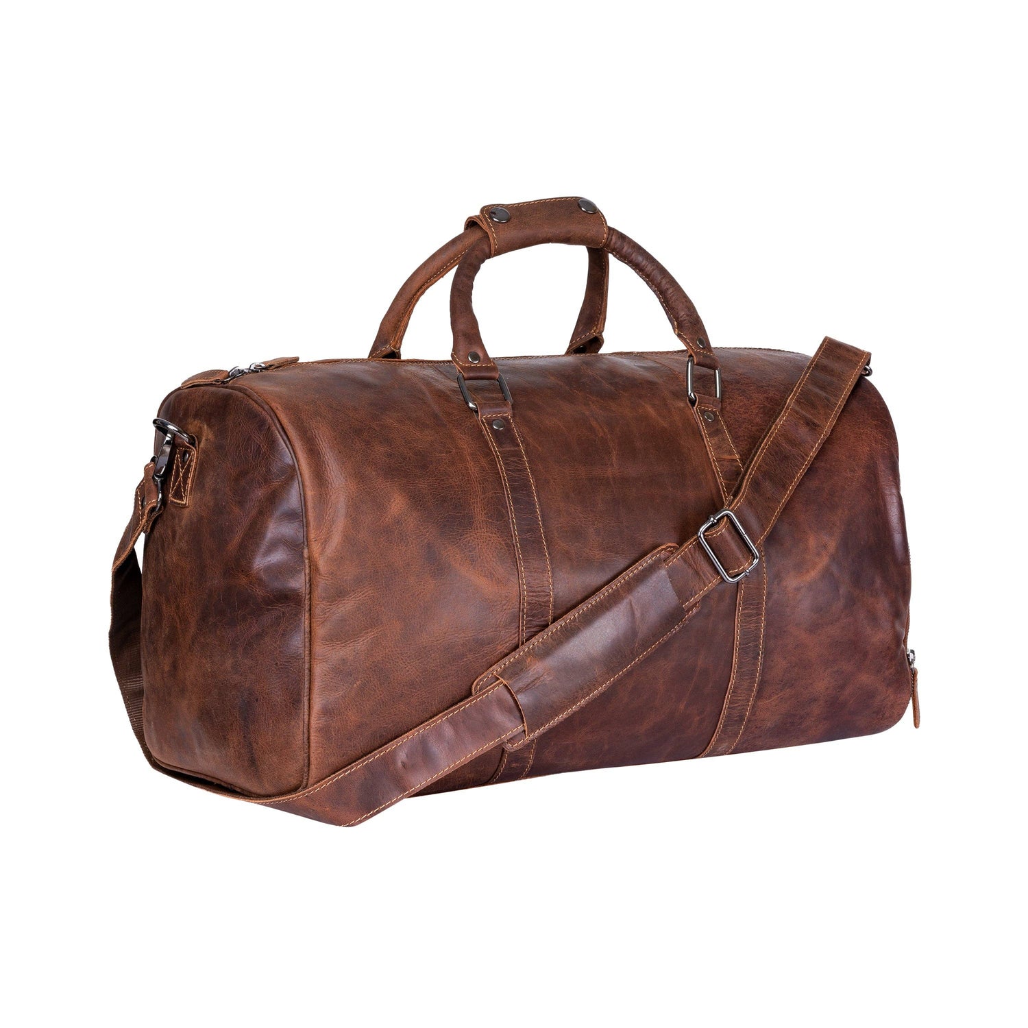 Leather Overnight Bag Milan - Rugged Leather -