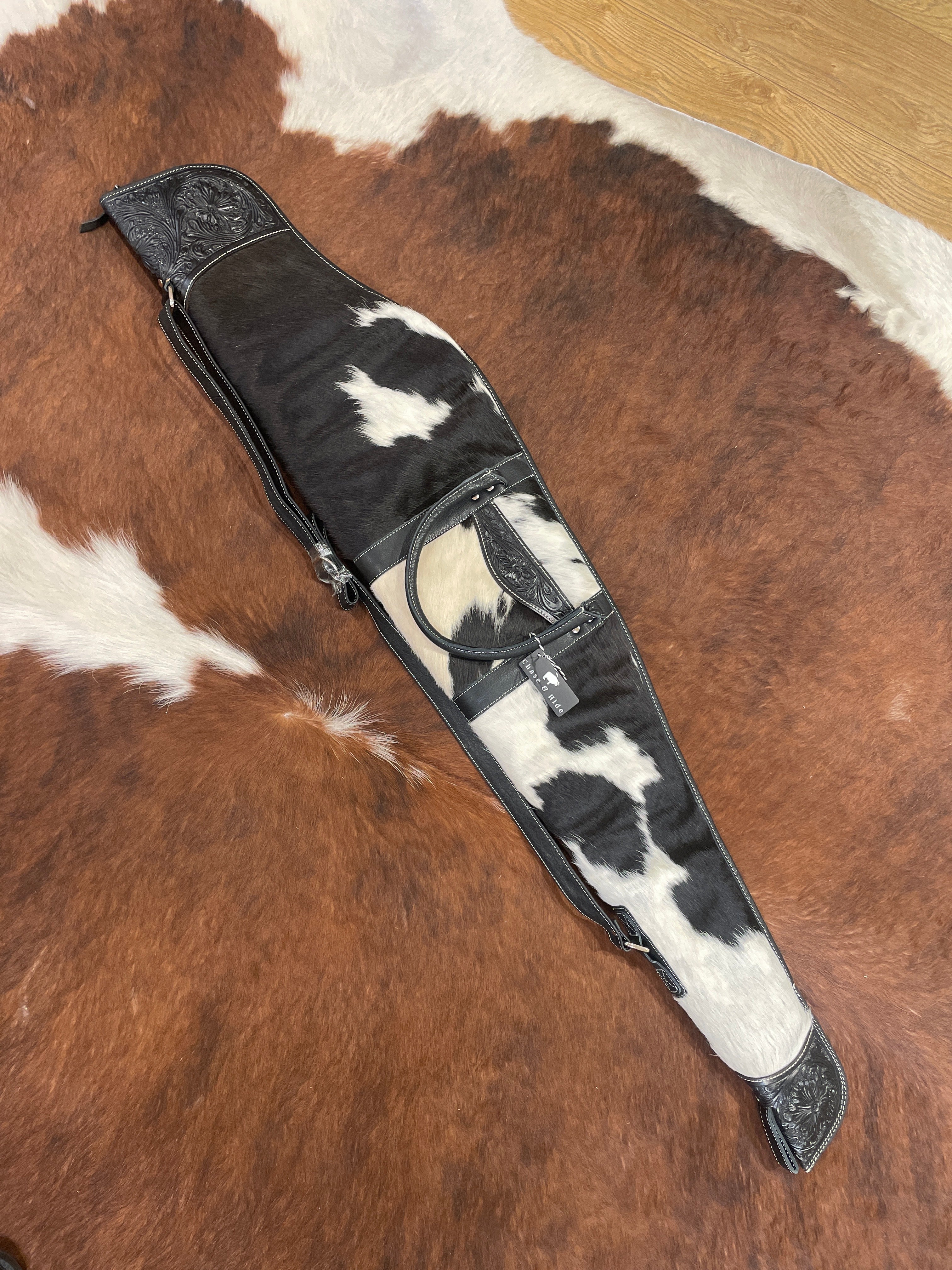 Rifle / Gun Case Cowhide and Tooling - Gun