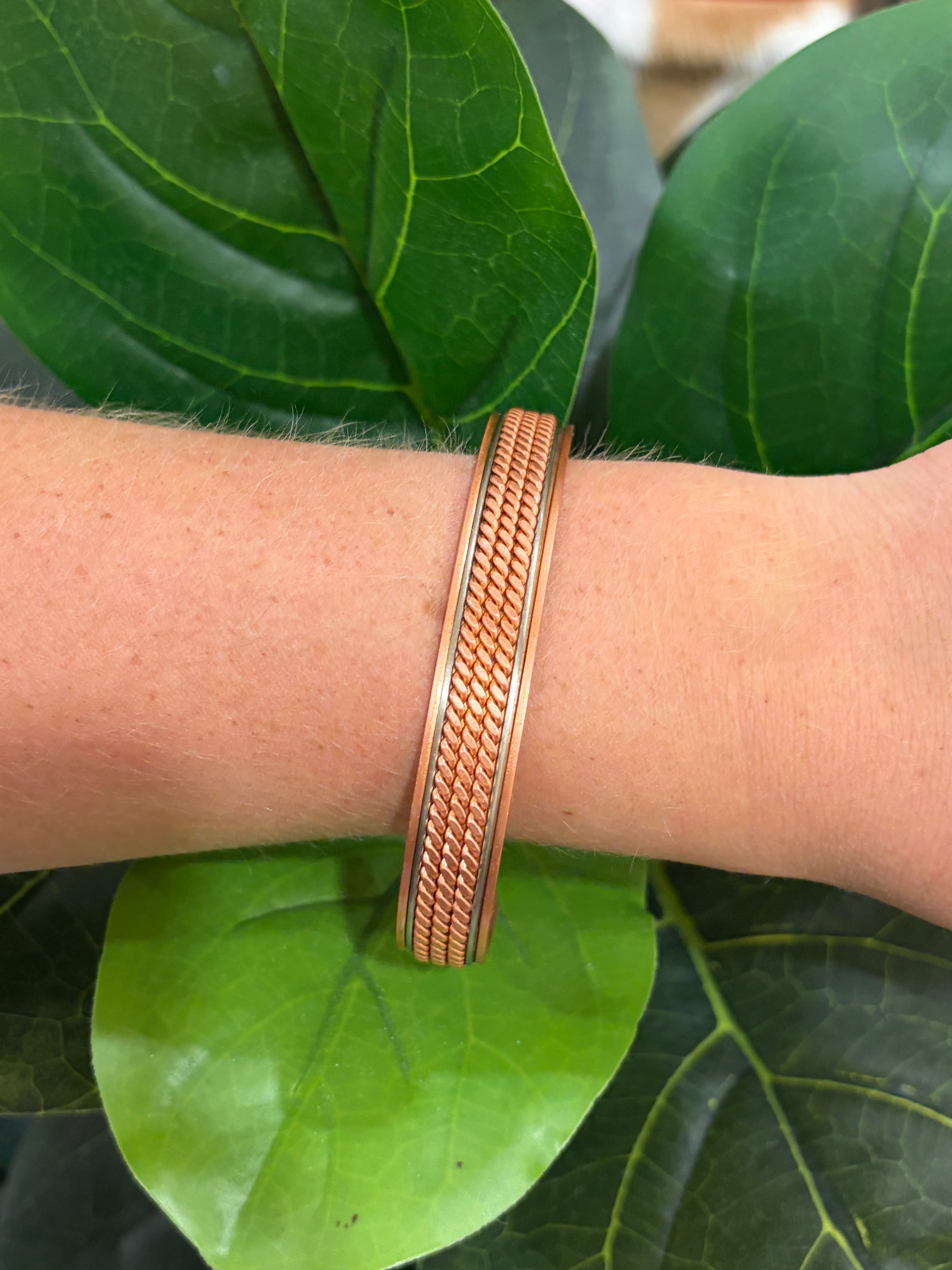 Triple Twist Copper Band