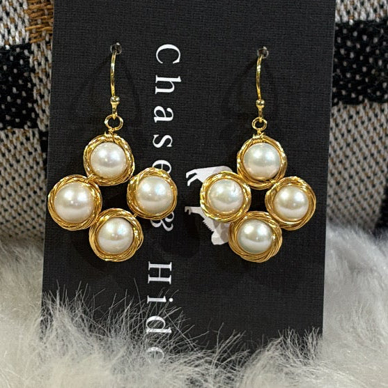 Wire Wrapped Pearl dangles
