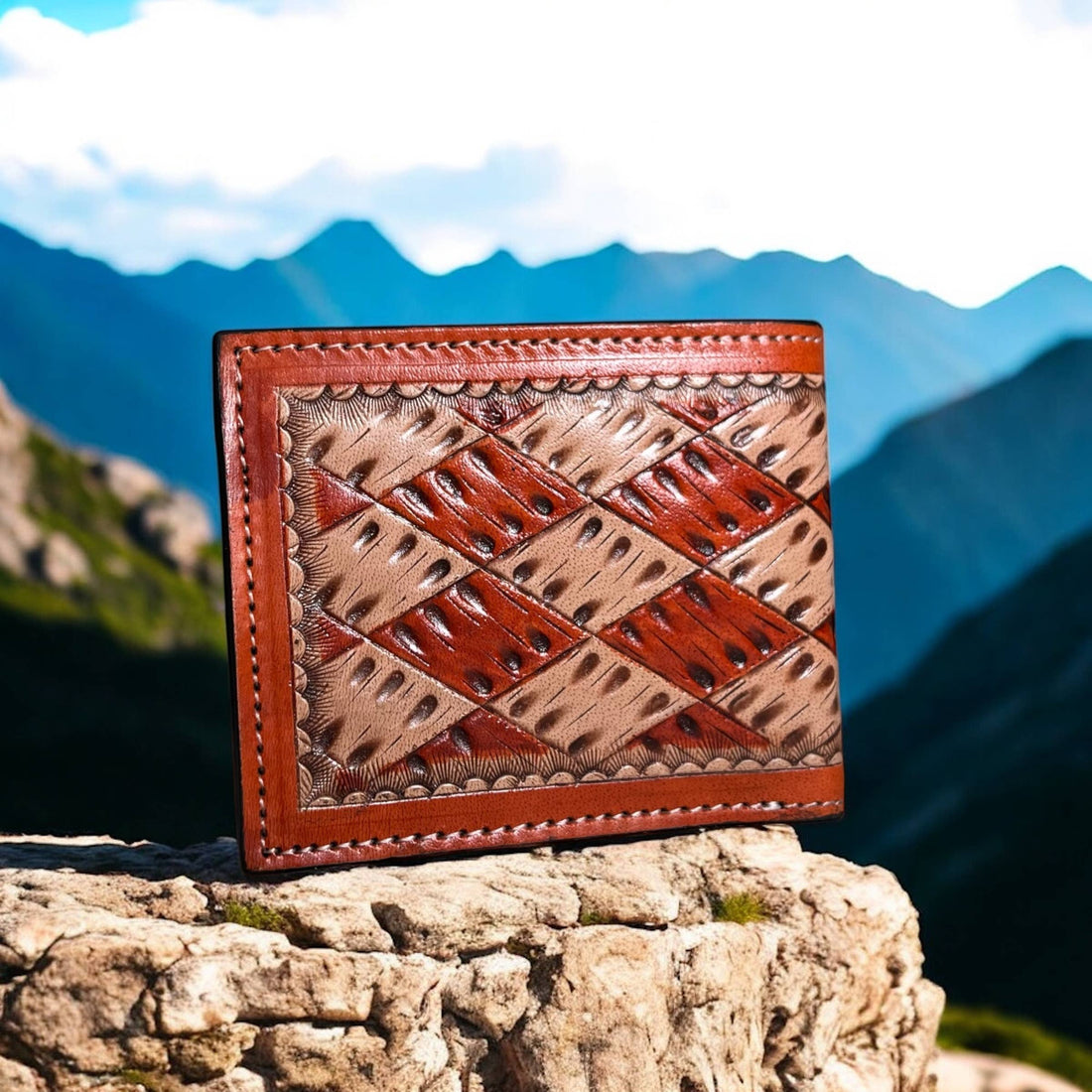 Oklahoma tooled leather men’s wallet