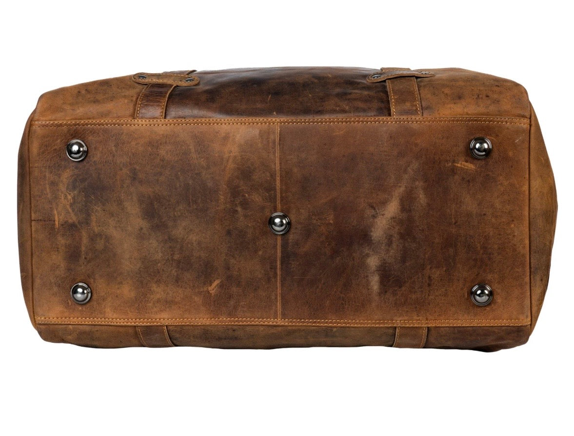 Leather Overnight Duffle Bag