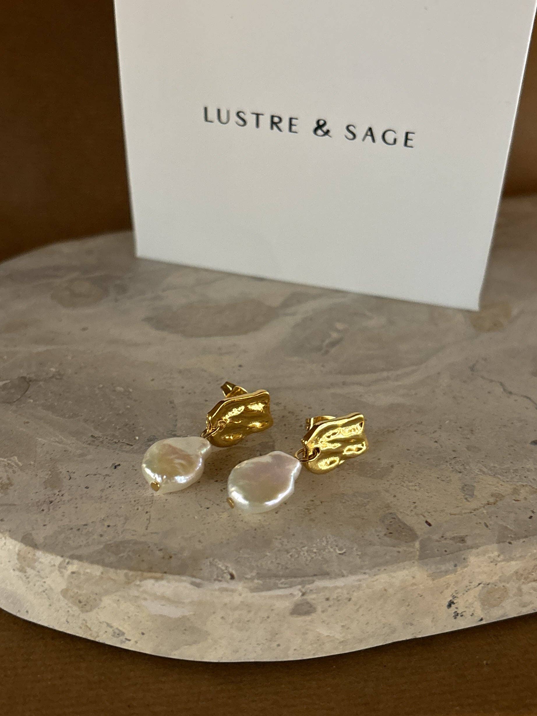 Messina Pearl 18K Gold Plated Earrings