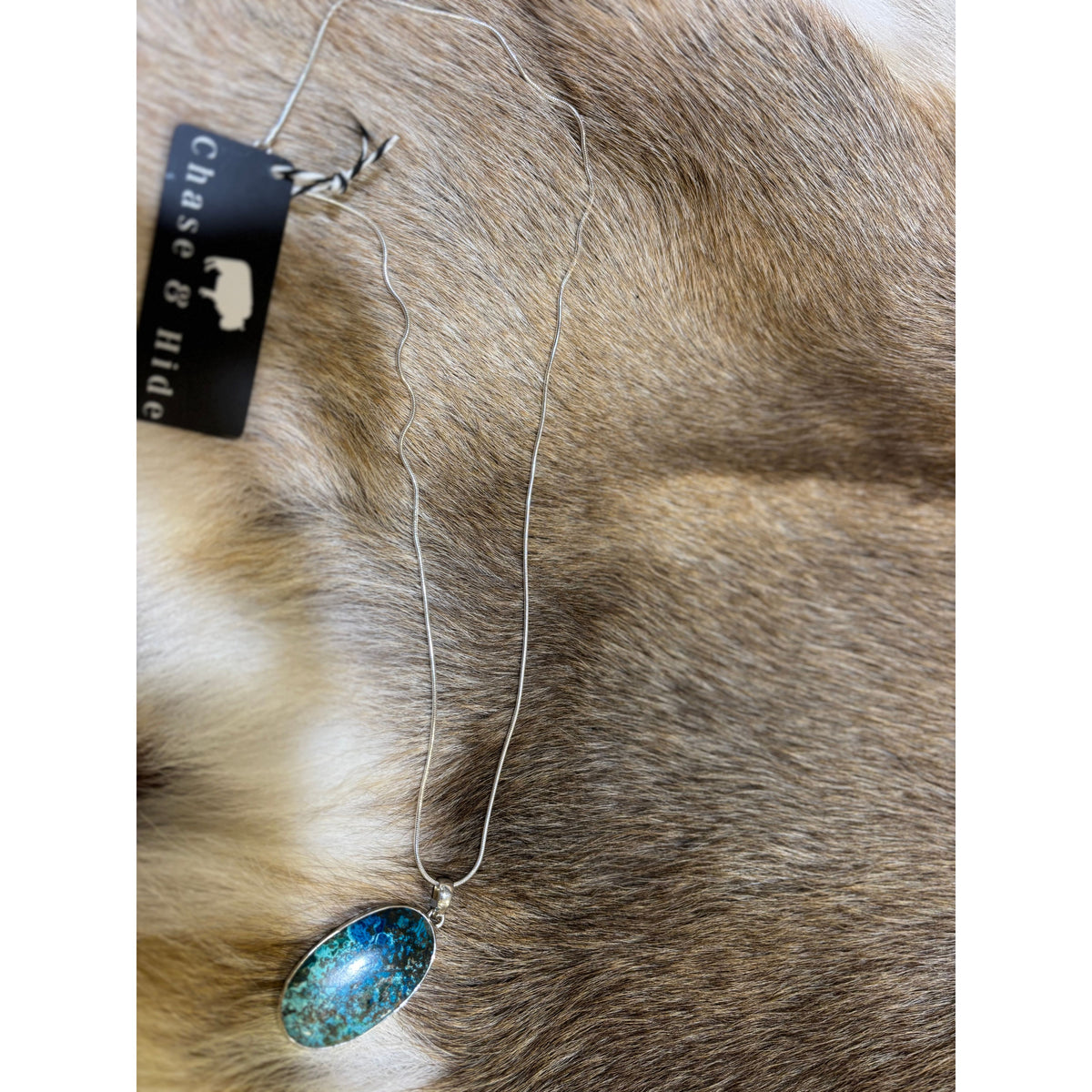 Turquoise Shattuckite Pendant Necklace