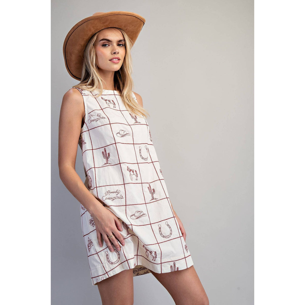 WESTERN INSPIRED SHIFT MINI DRESS