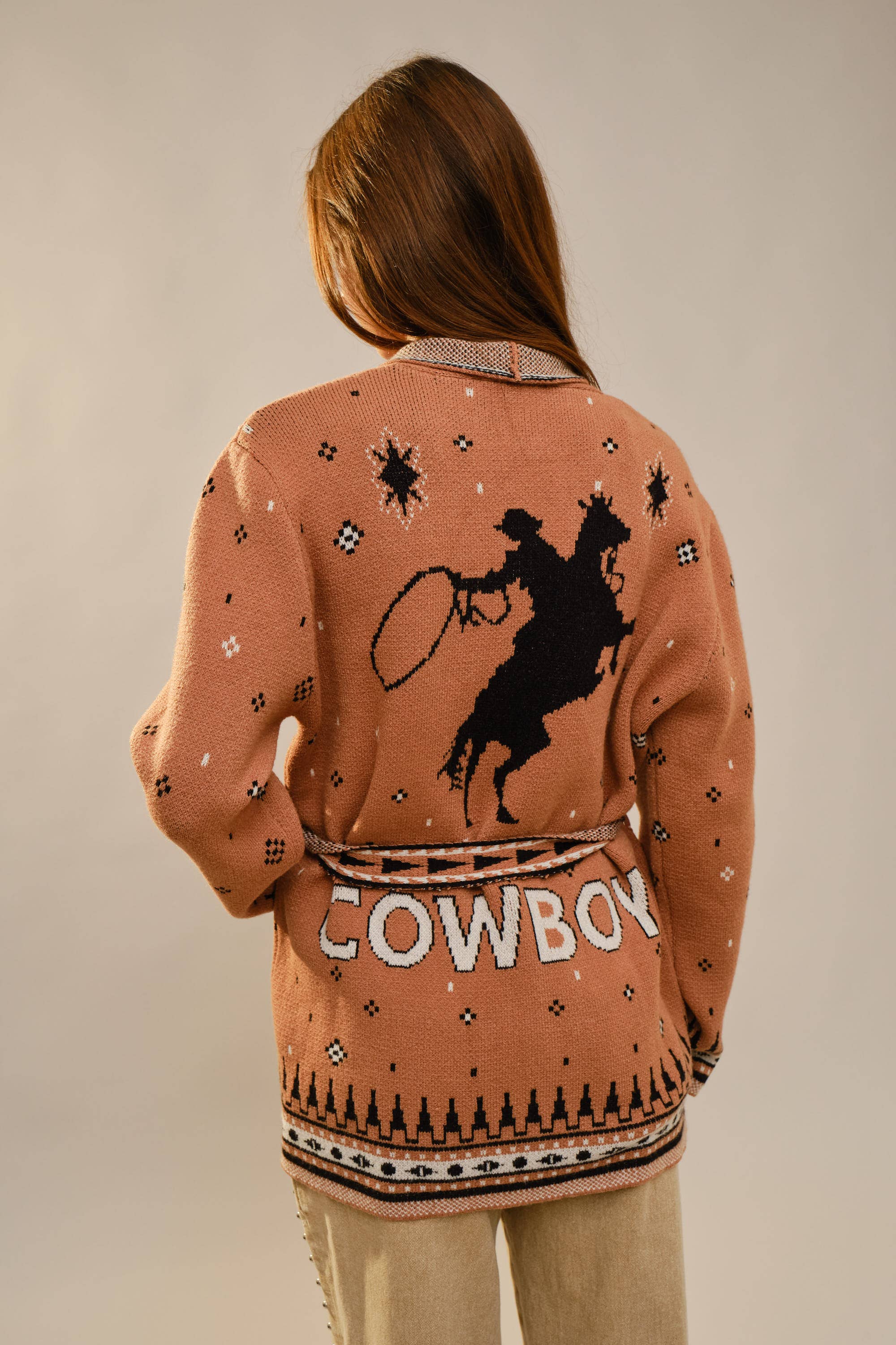 Cowboy Knit Belted Cardigan
