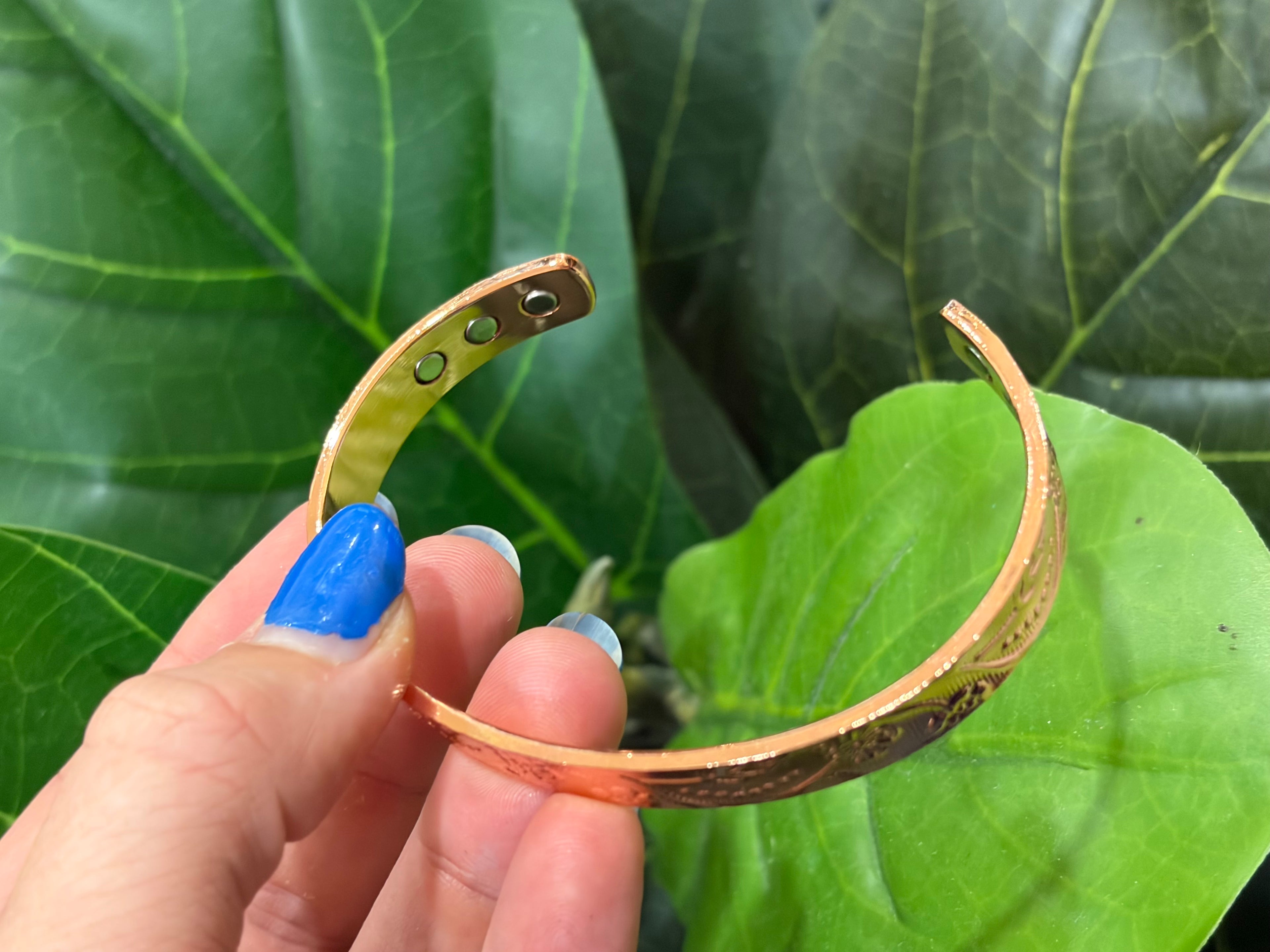 Shiny Floral Copper Band