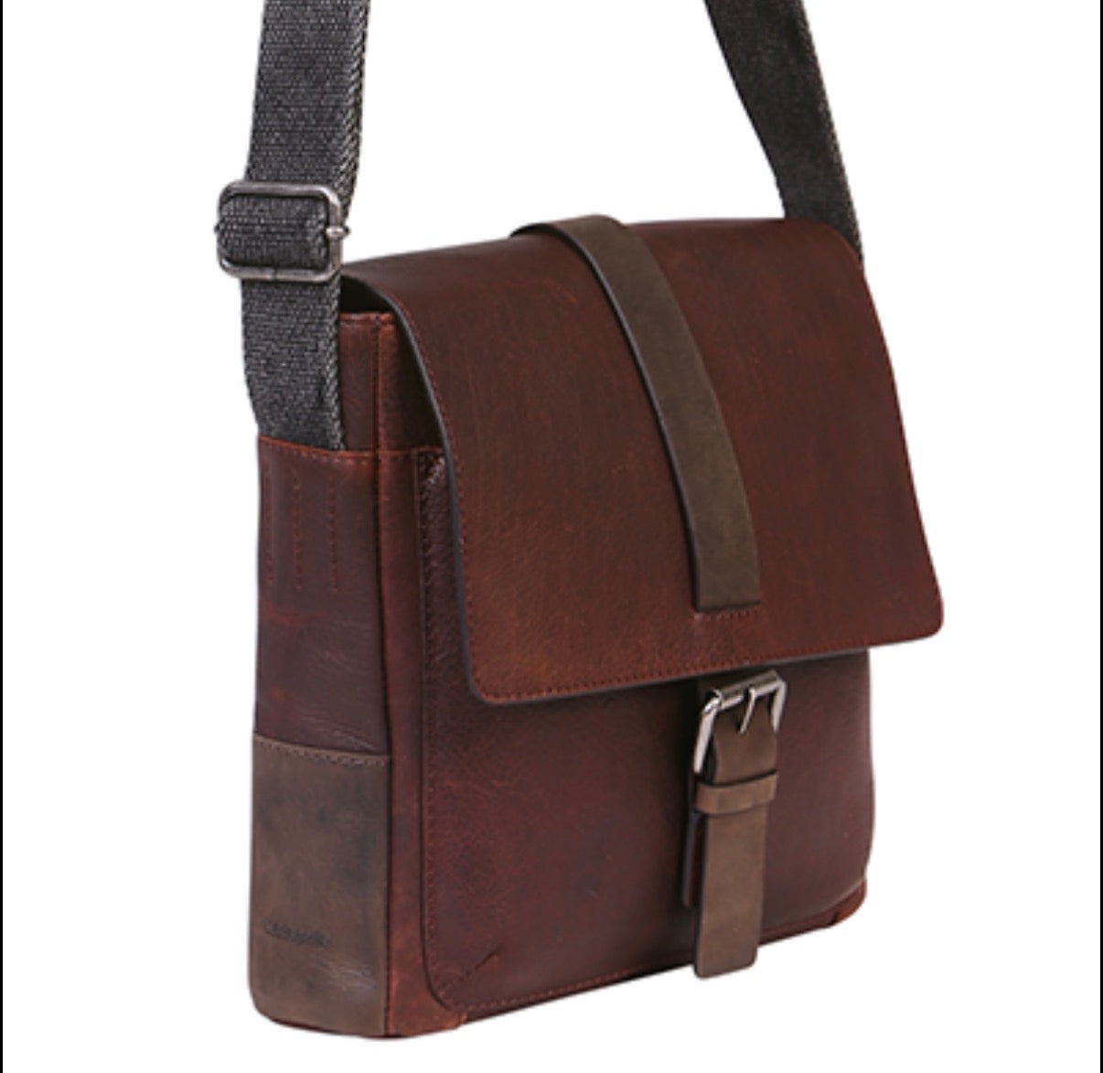 Mens Vintage Leather Crossbody Bag