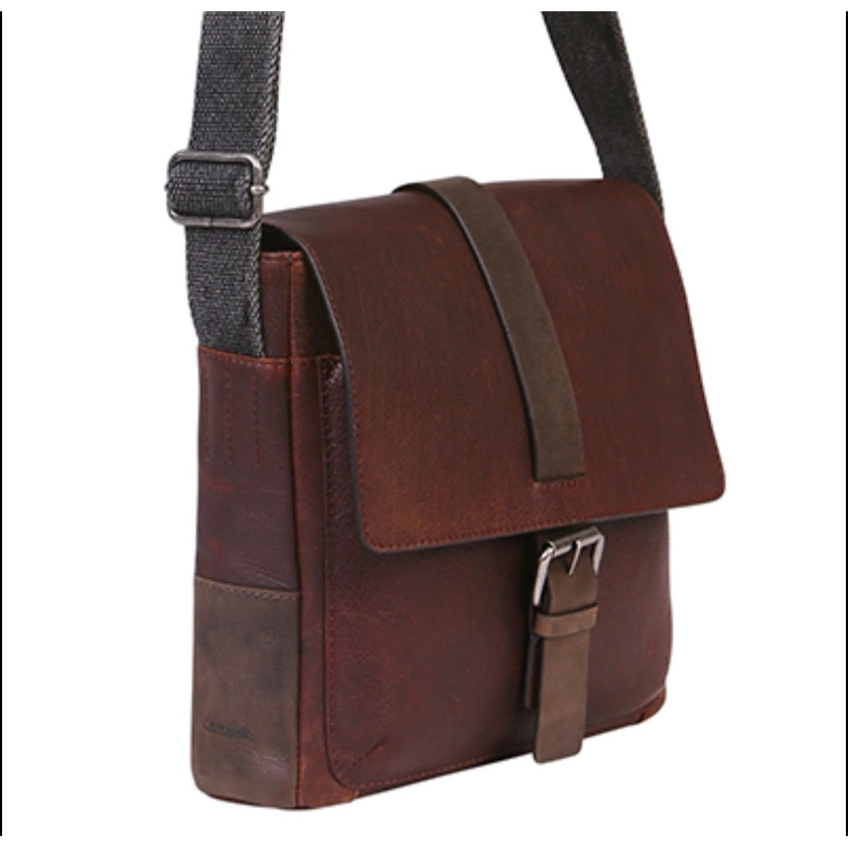 Mens Vintage Leather Crossbody Bag