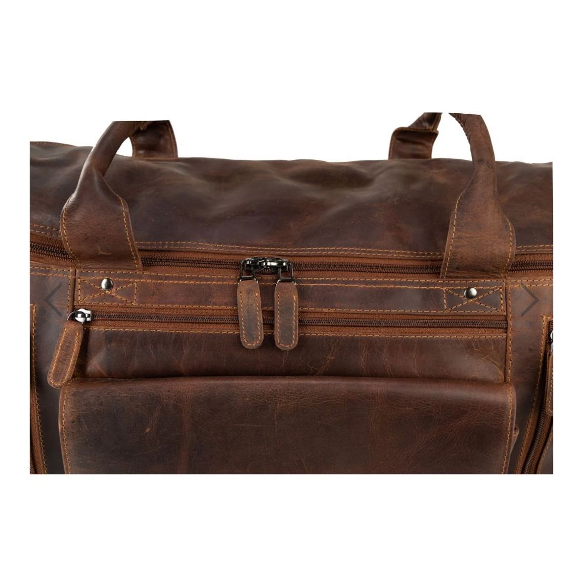 Leather travel bag large