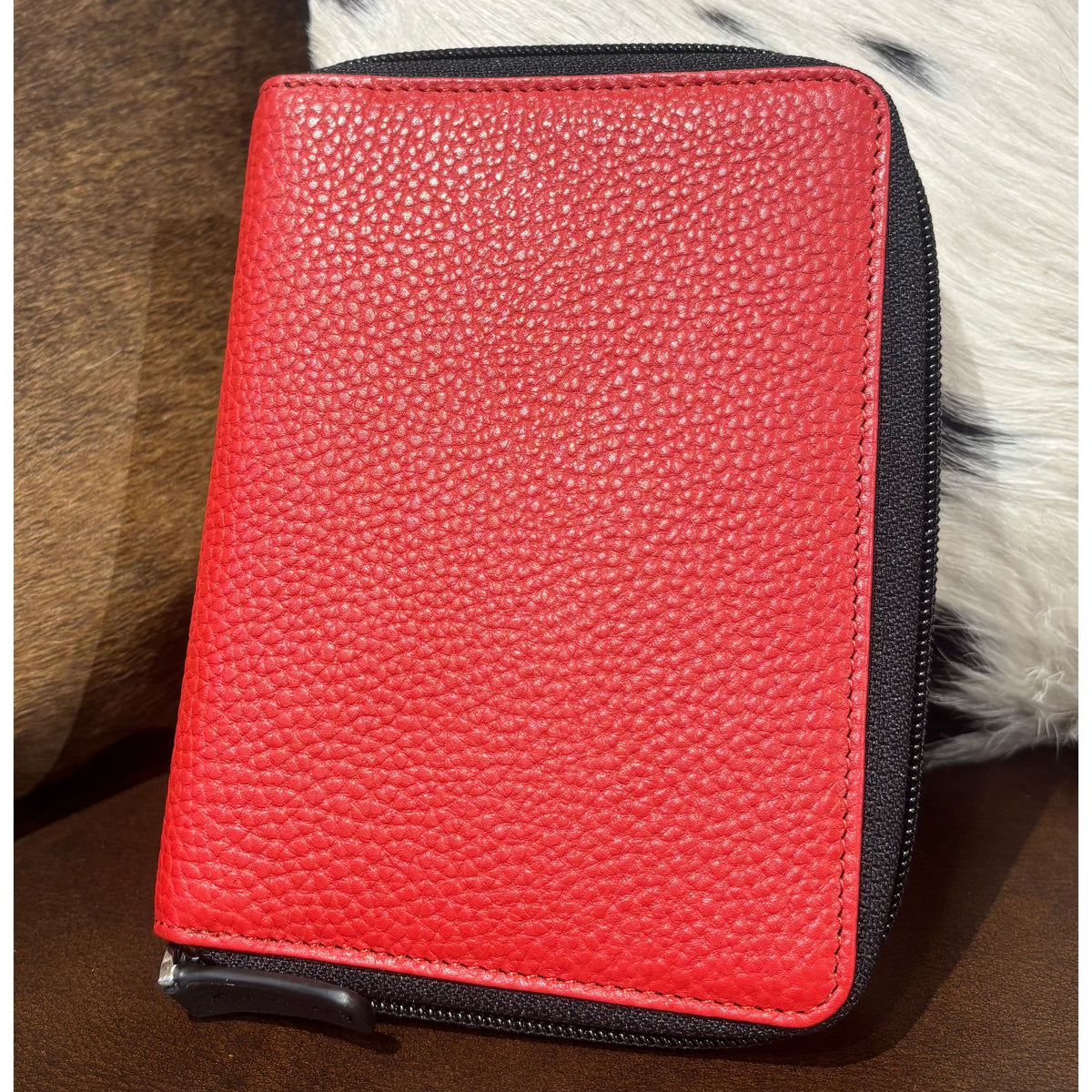 Leather Zip Passport Wallet