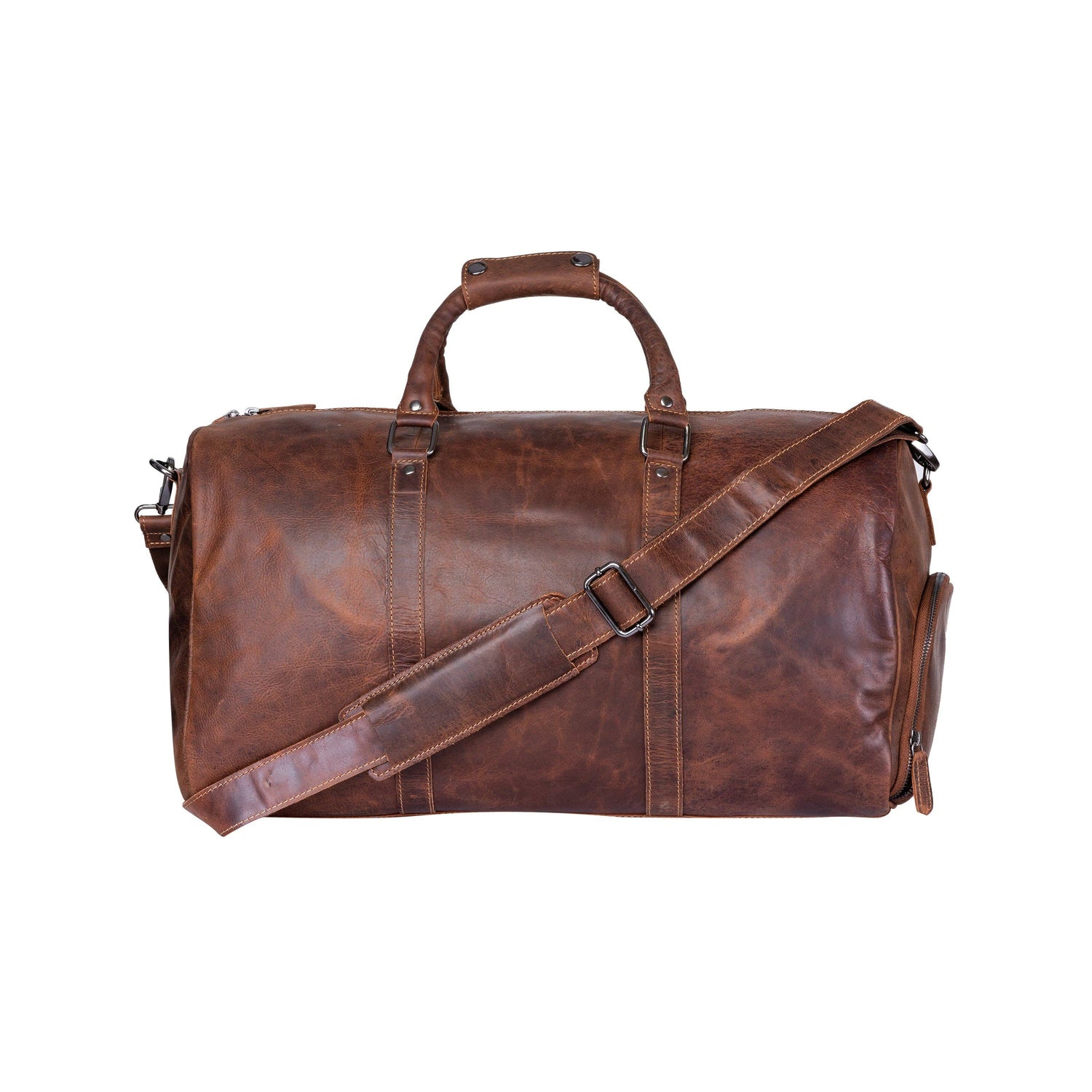 Leather Overnight Bag Milan - Rugged Leather -