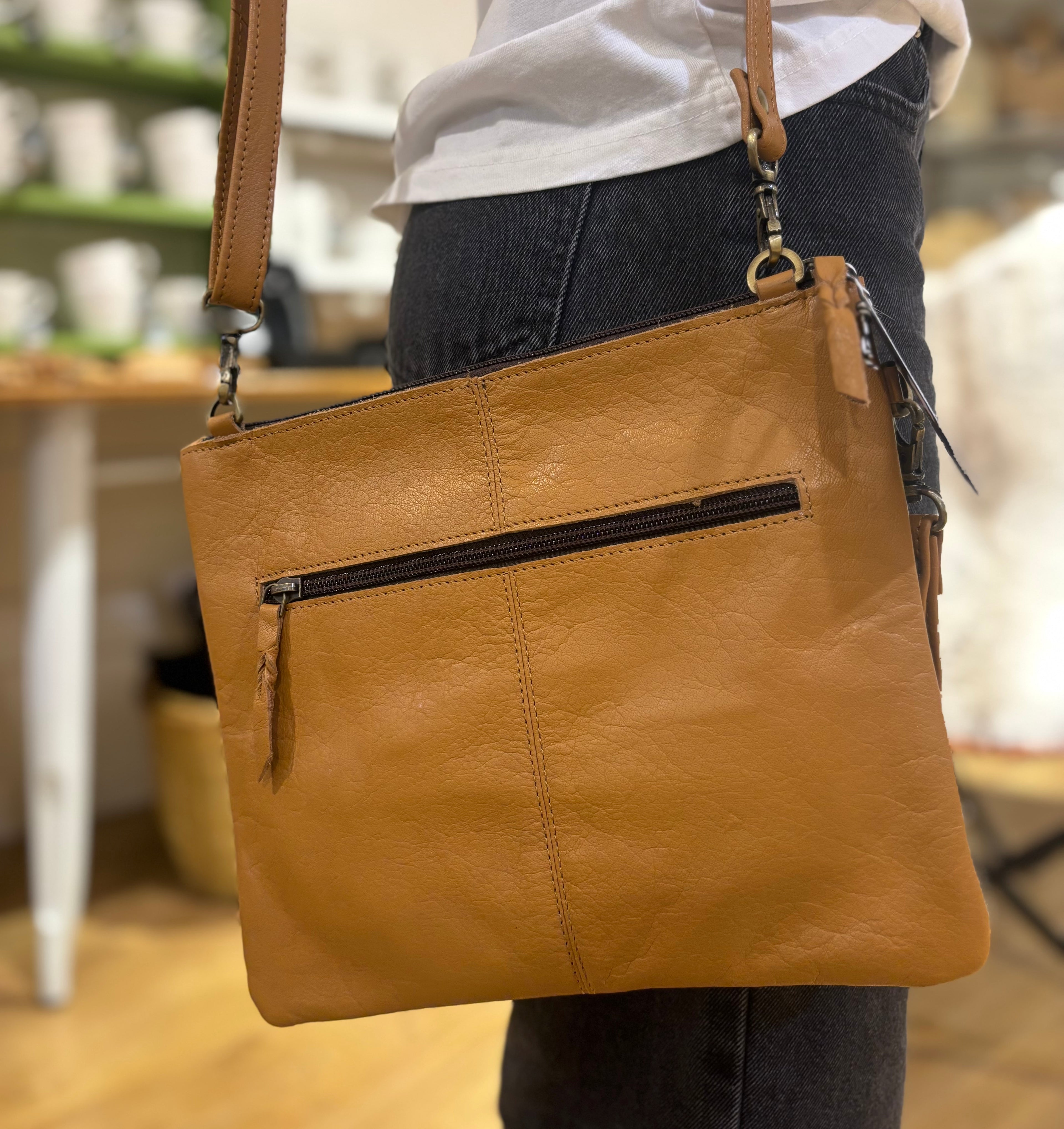 Patchwork cowhide Sling Bag