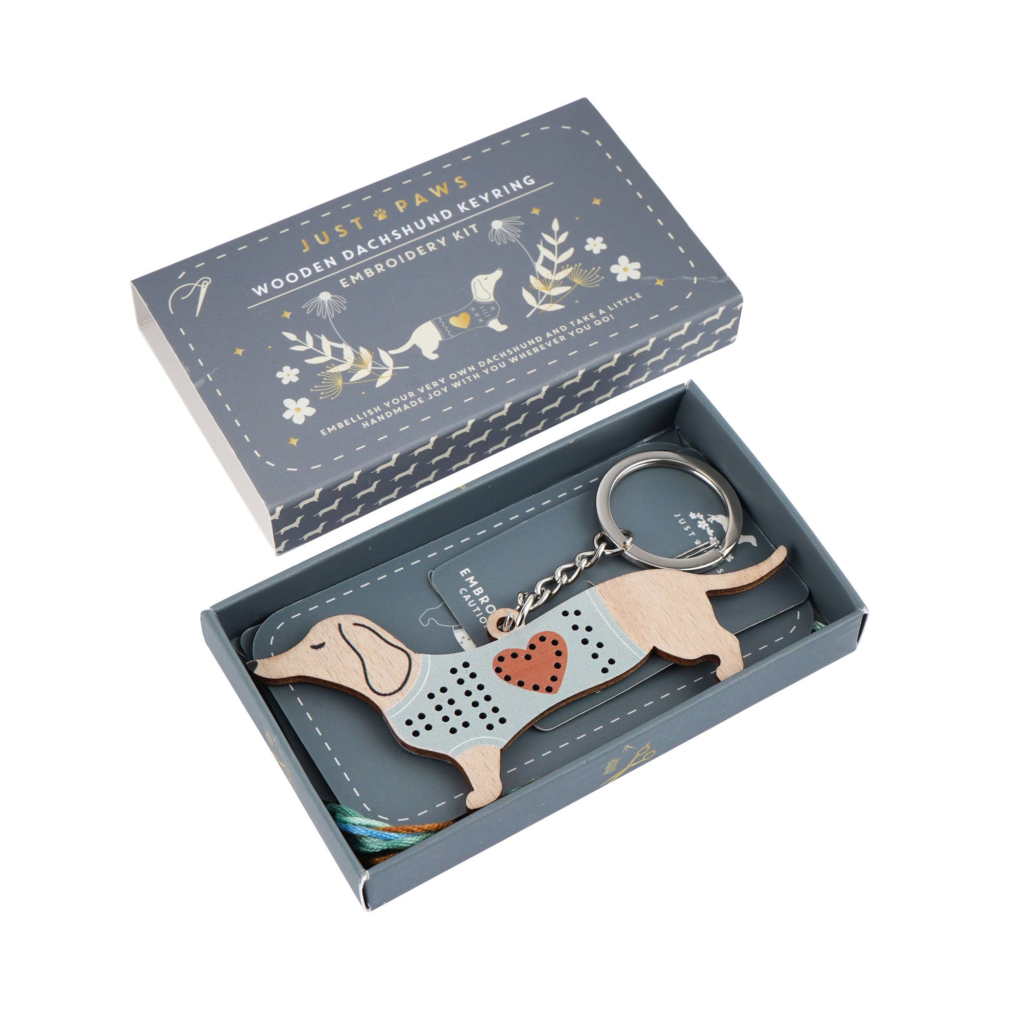 Dachshund Keyring Embroidery Kit