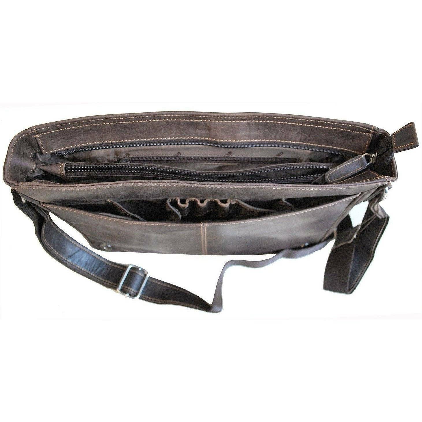 Leather Laptop Bag Berlin - Brown GW588BRN