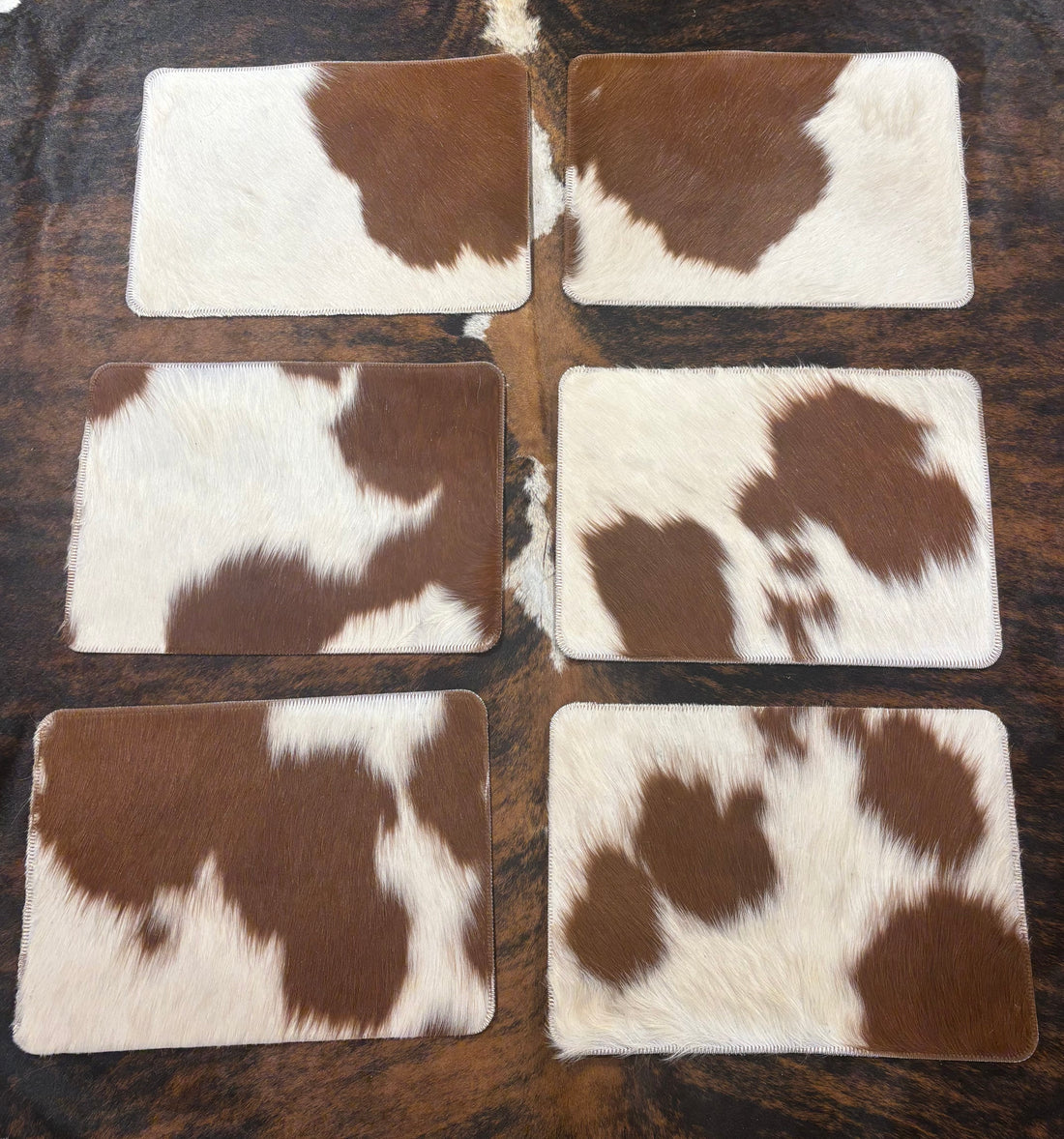 Cowhide placemats ( set of six)
