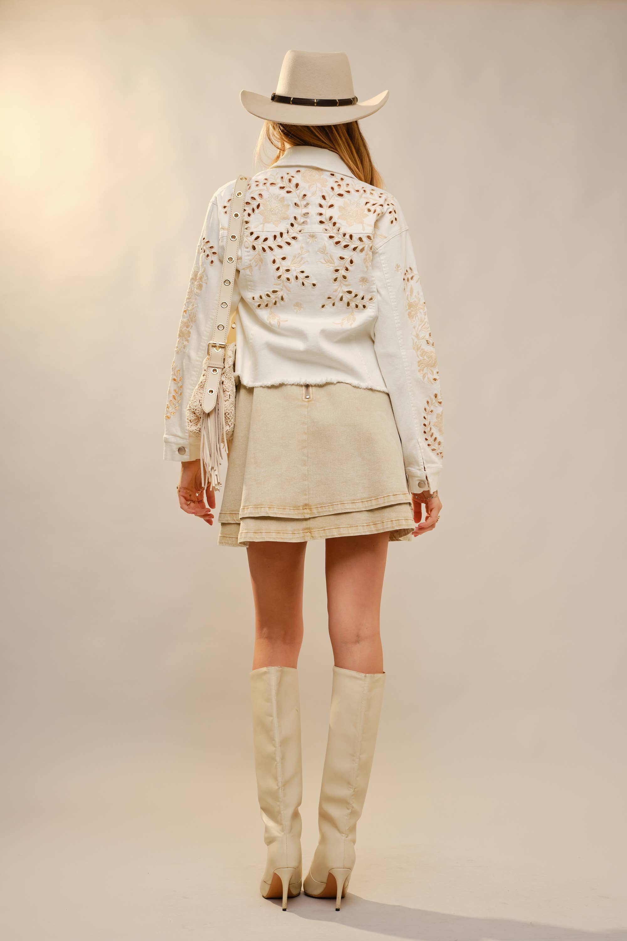 Floral Embroidered Denim Jacket