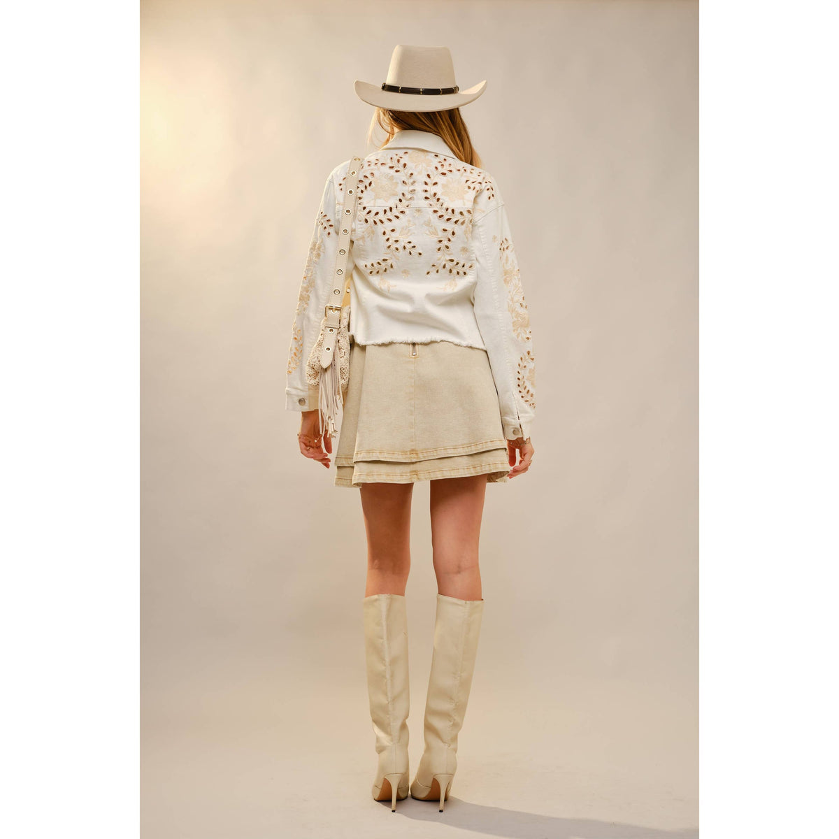 Floral Embroidered Denim Jacket