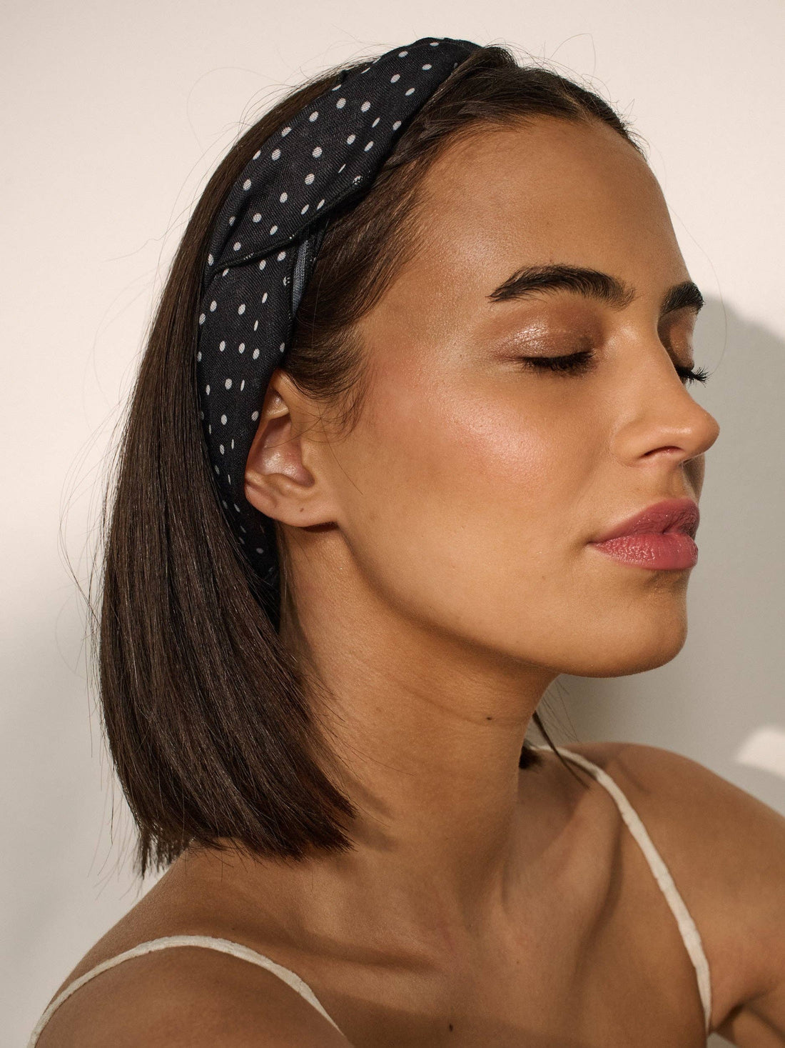 Dainty Polka Dot Print Bandana scarf