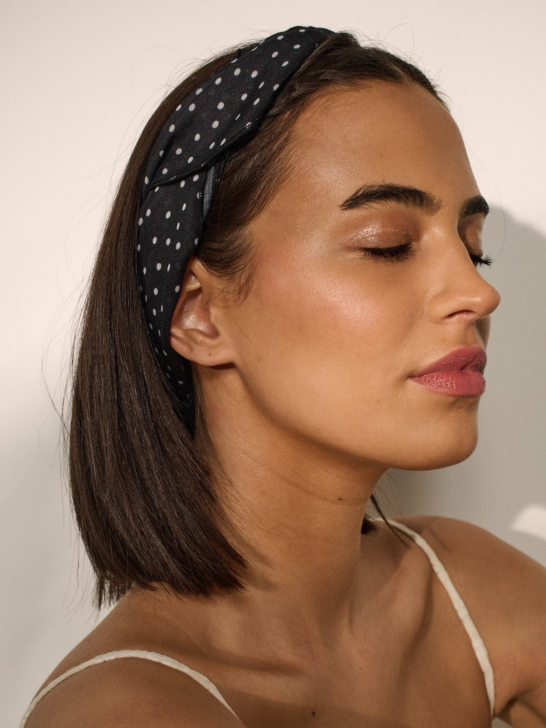 Dainty Polka Dot Print Bandana scarf