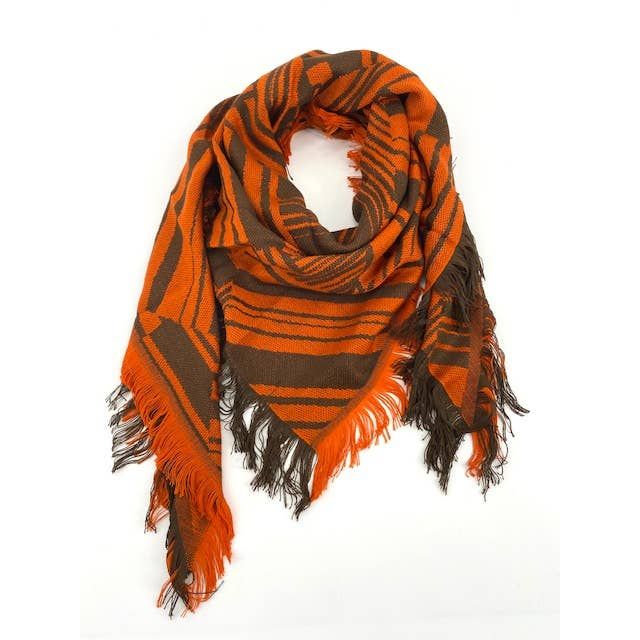 Triangle woven scarf Made in France - Acrylic Wool