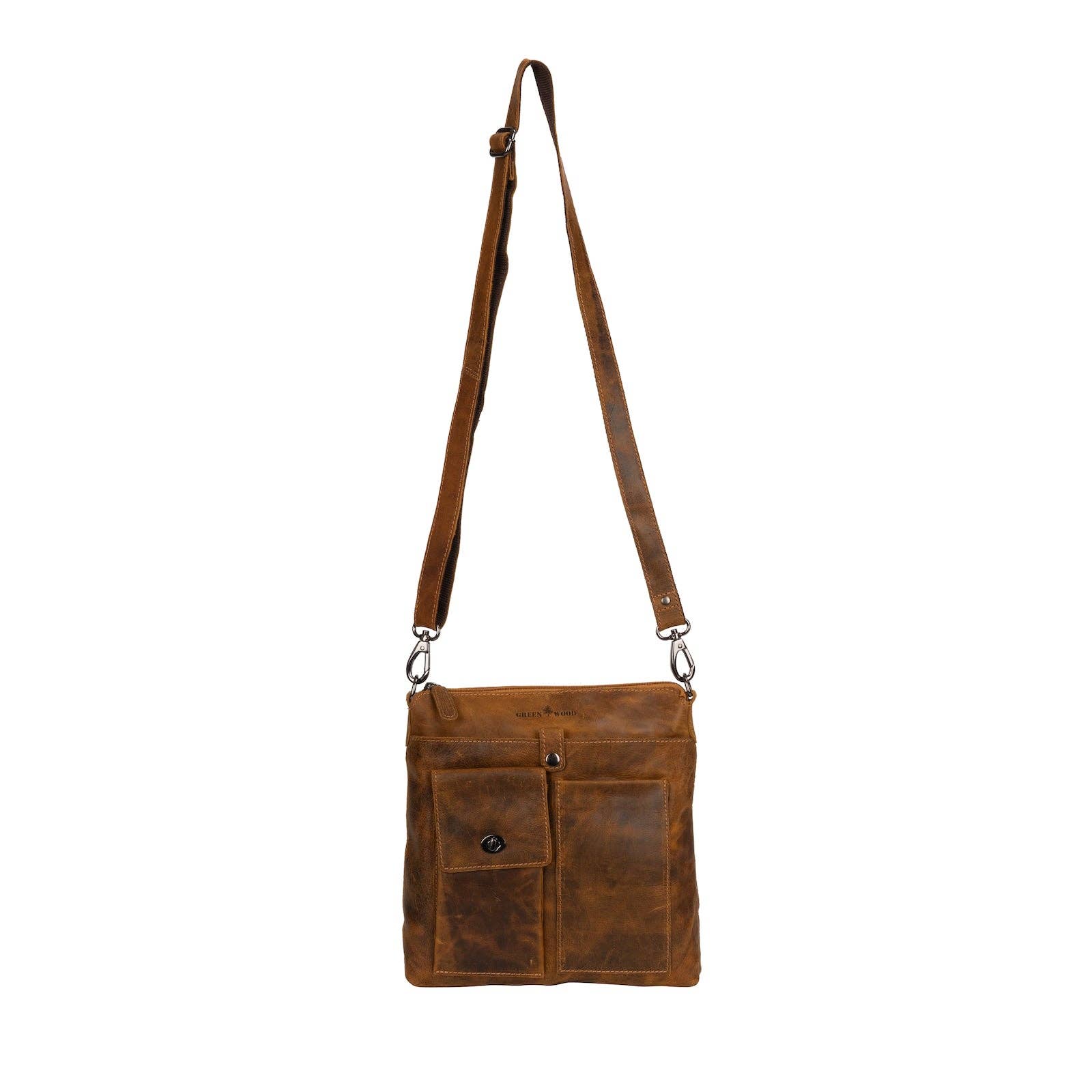 Leather Shoulder Bag Tauranga - Camel LD012CAM