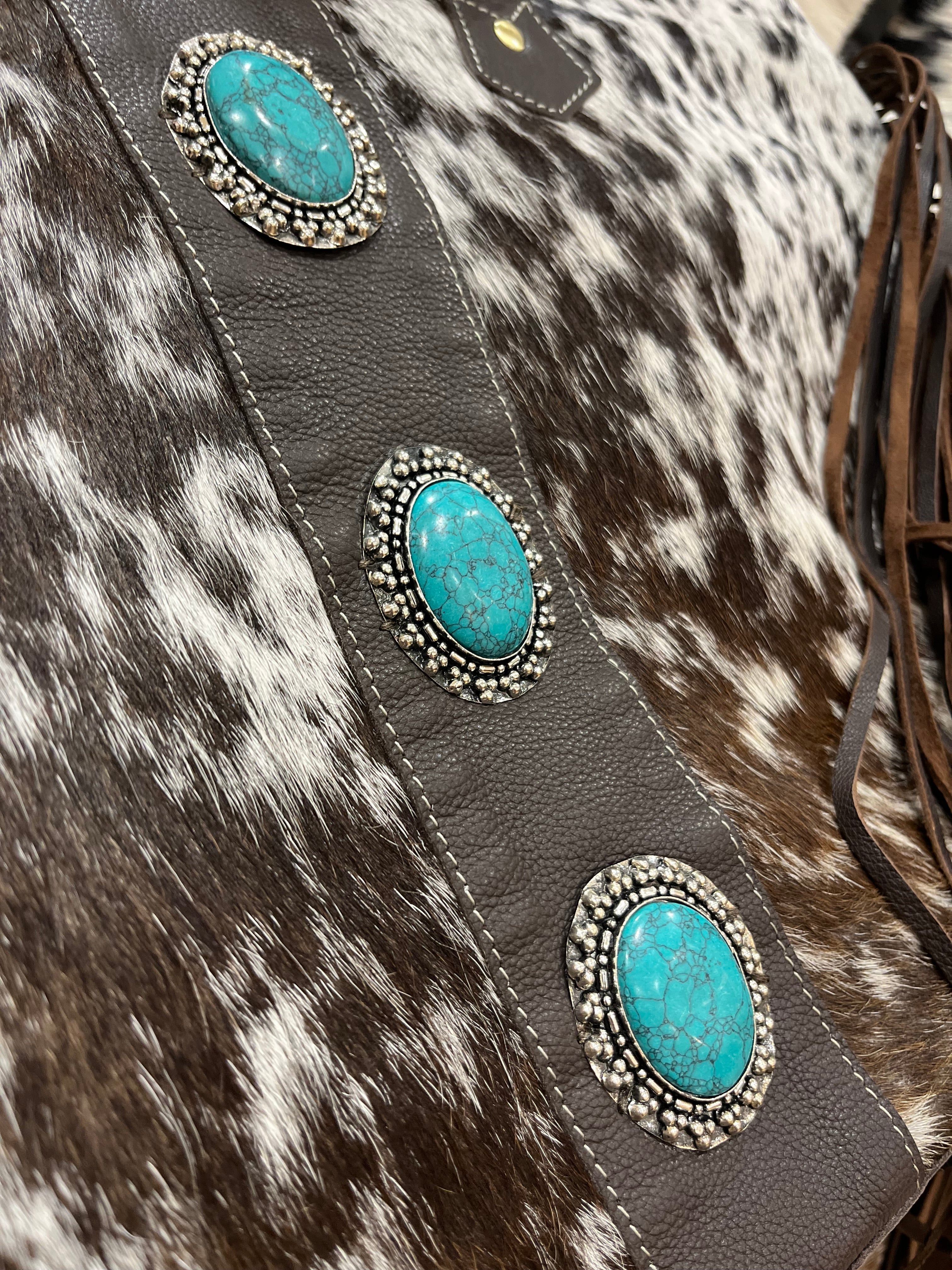 The Yellowstone Handbag with turquoise detail