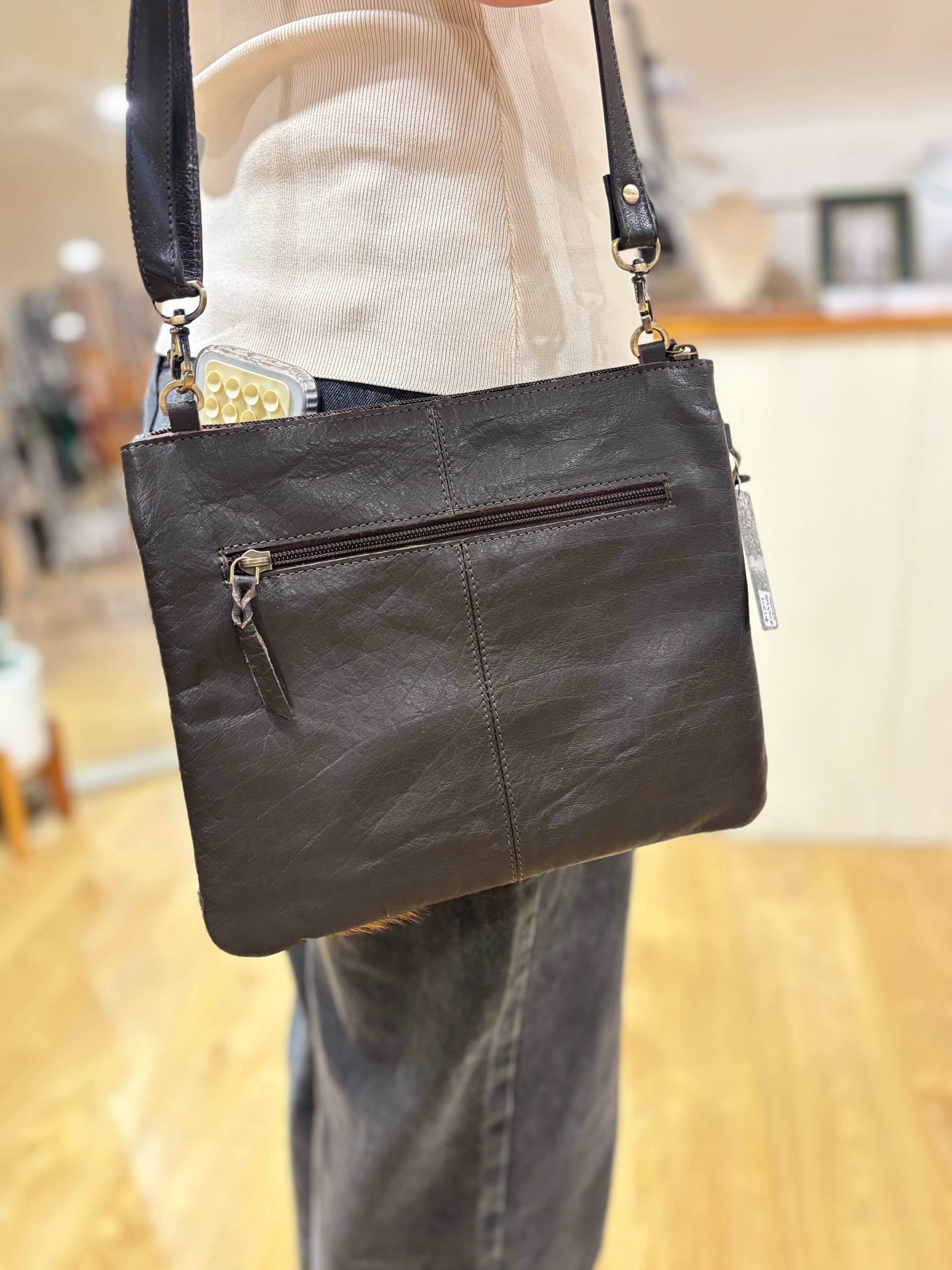 Patchwork cowhide Sling Bag